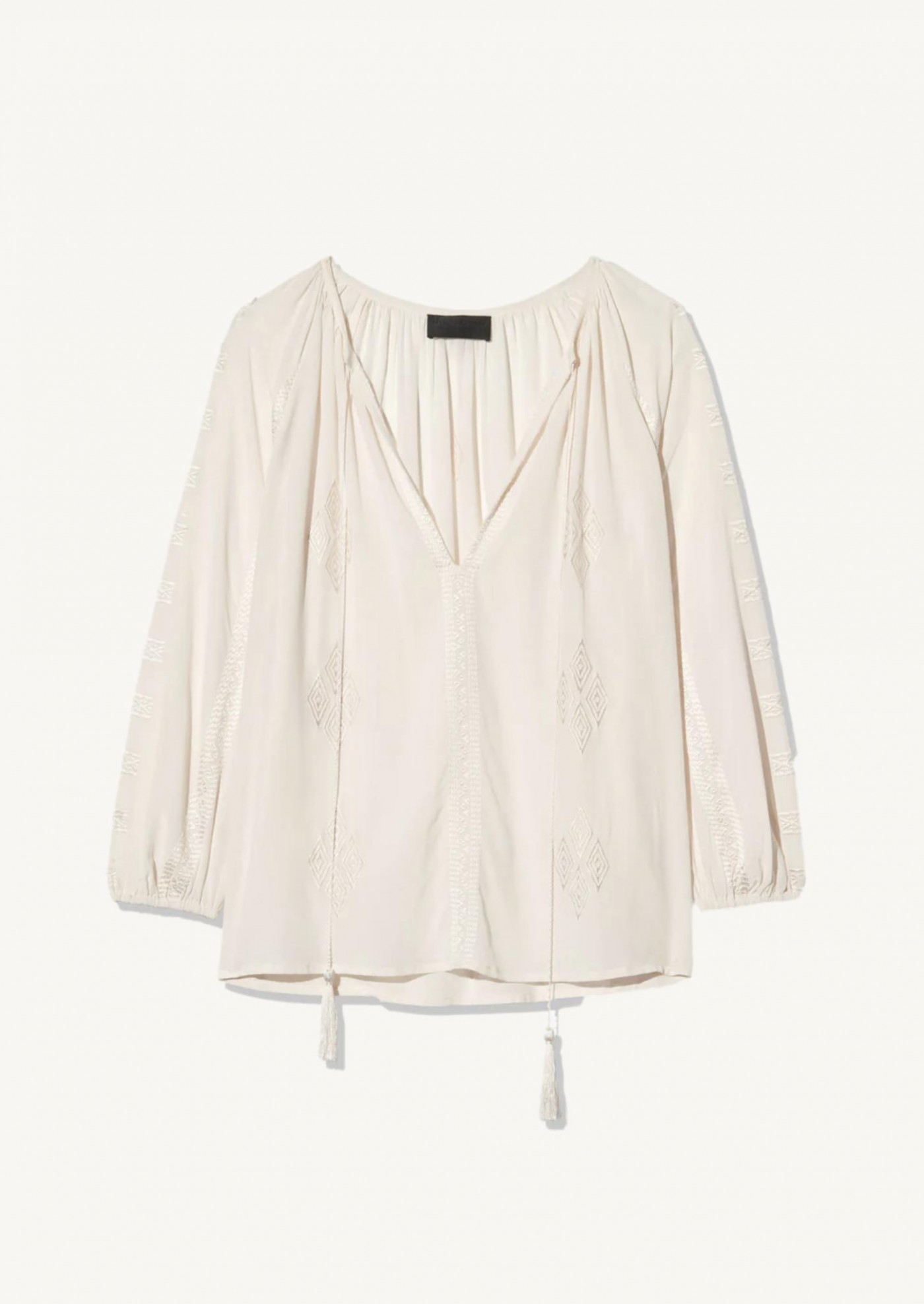 Ivory cristo silk blouse
