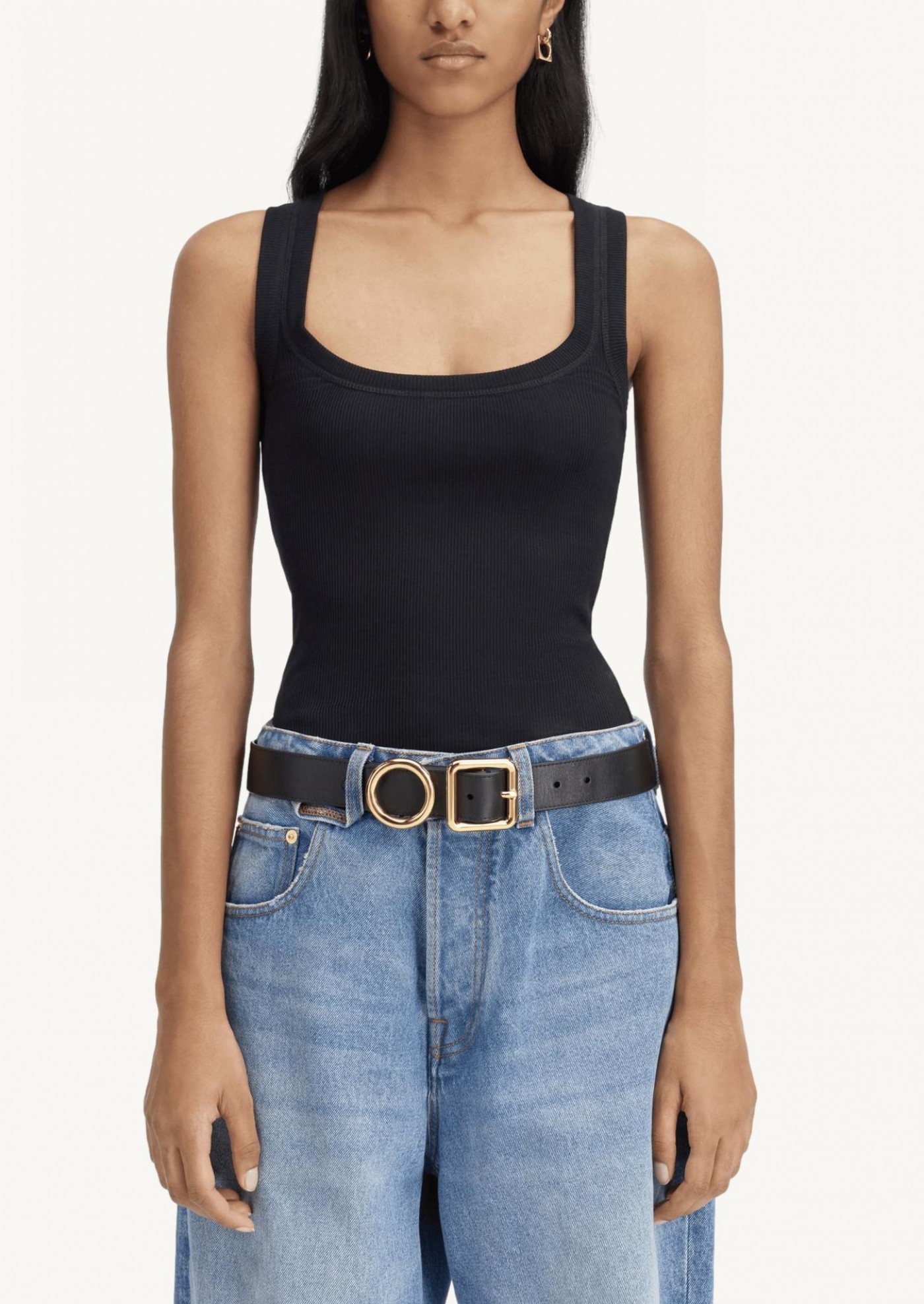 The black Gros Grain tank top
