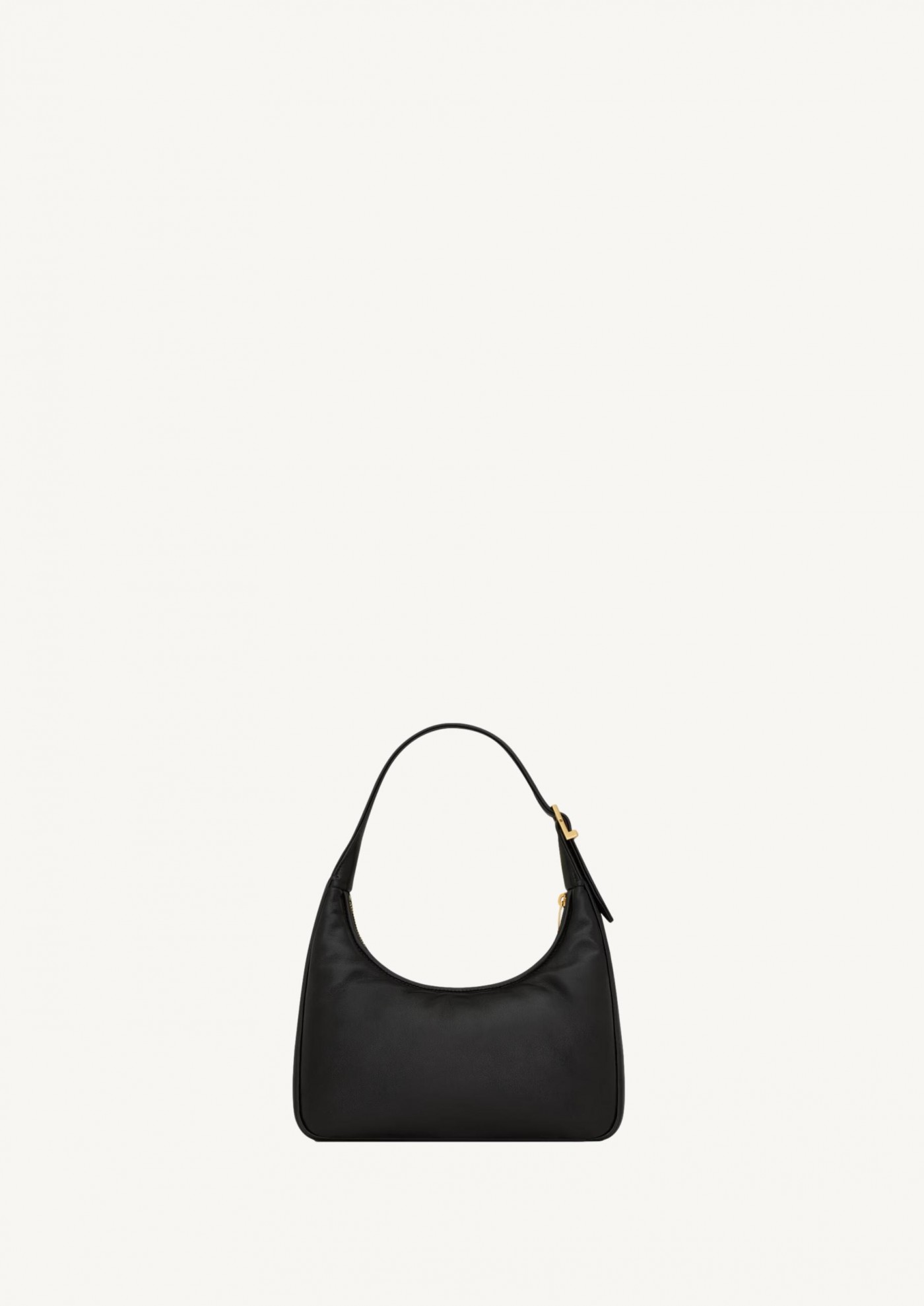 Calypso mini hobo in black dipped lambskin leather