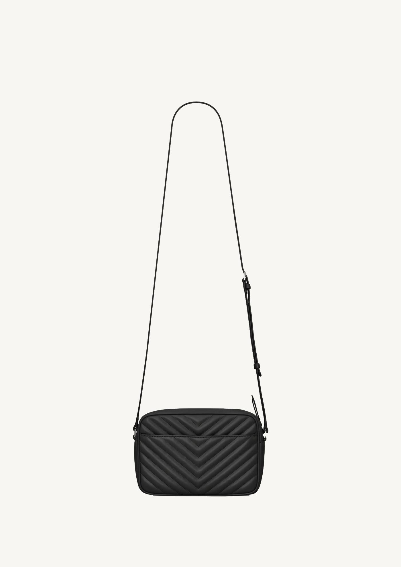 Lou black and silver quilted leather