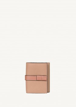 【LOEWE】TRIFOLD WALLET Trifold wallet in soft grained calfskin Beige - LOEWE