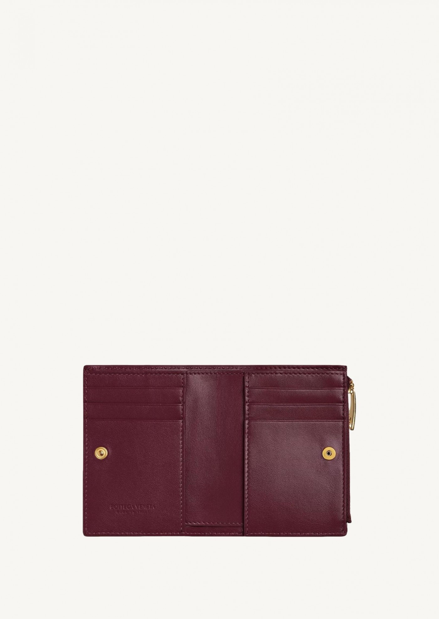 Wallet bi-fold intrecciato small size barolo