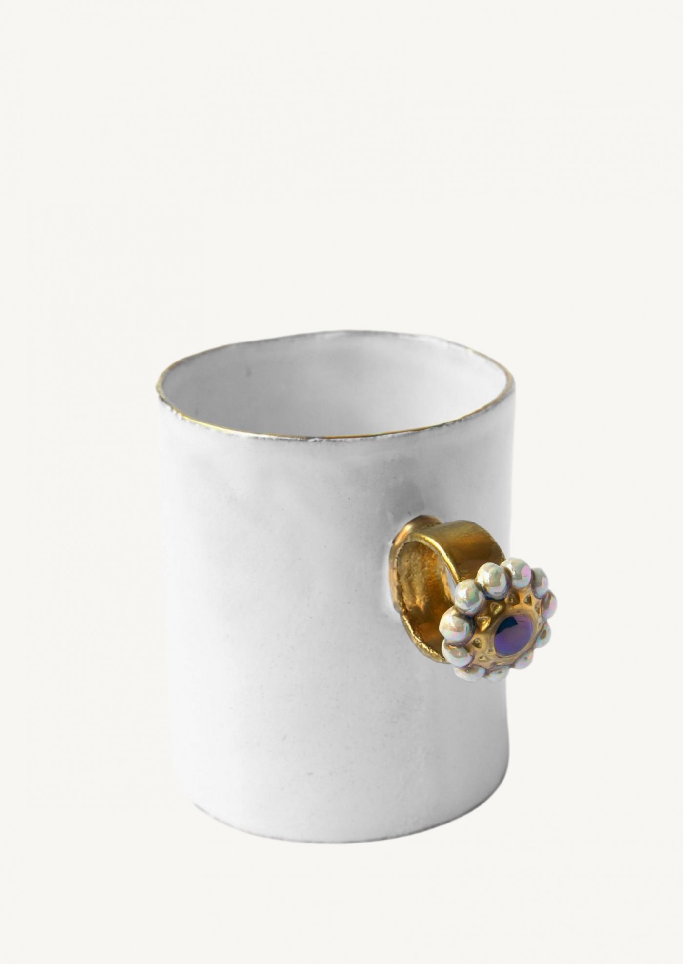 Lapis Lazuli and Pearls Ring Cup