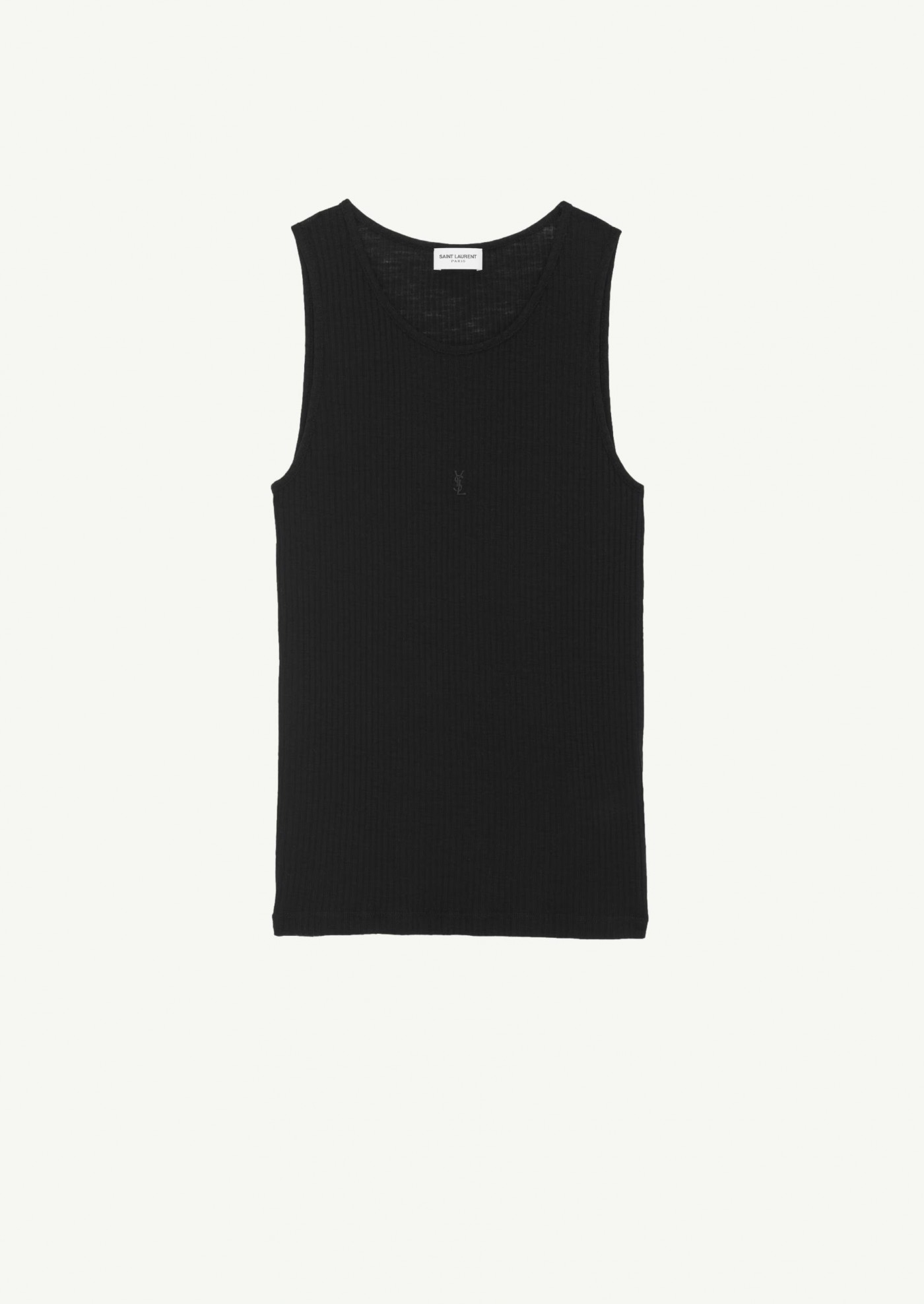 Cassandre black embroidered tank top