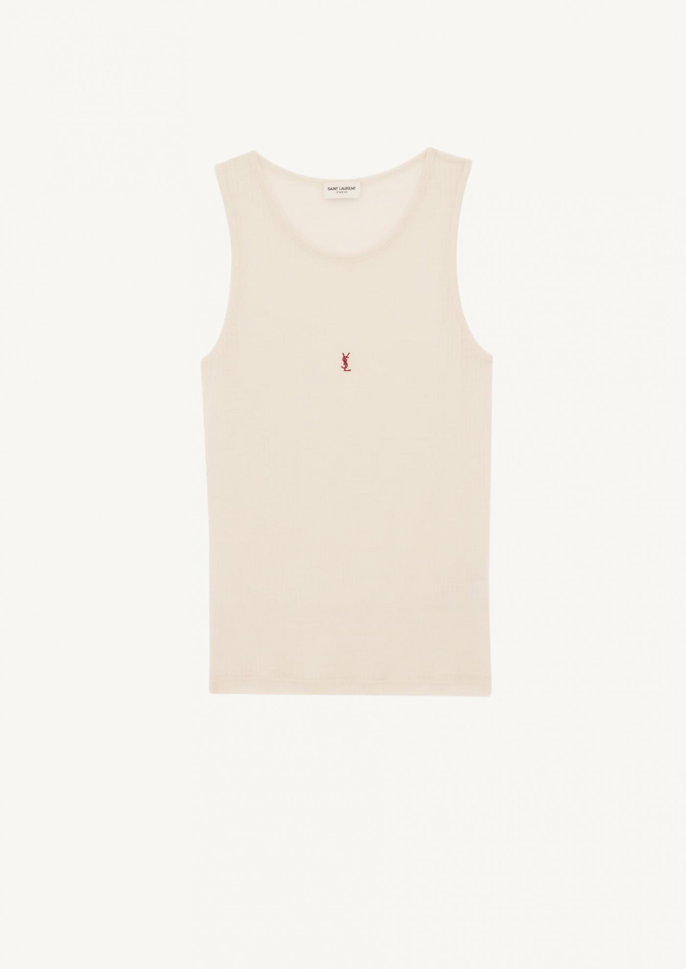 Cassandre red embroidered tank top