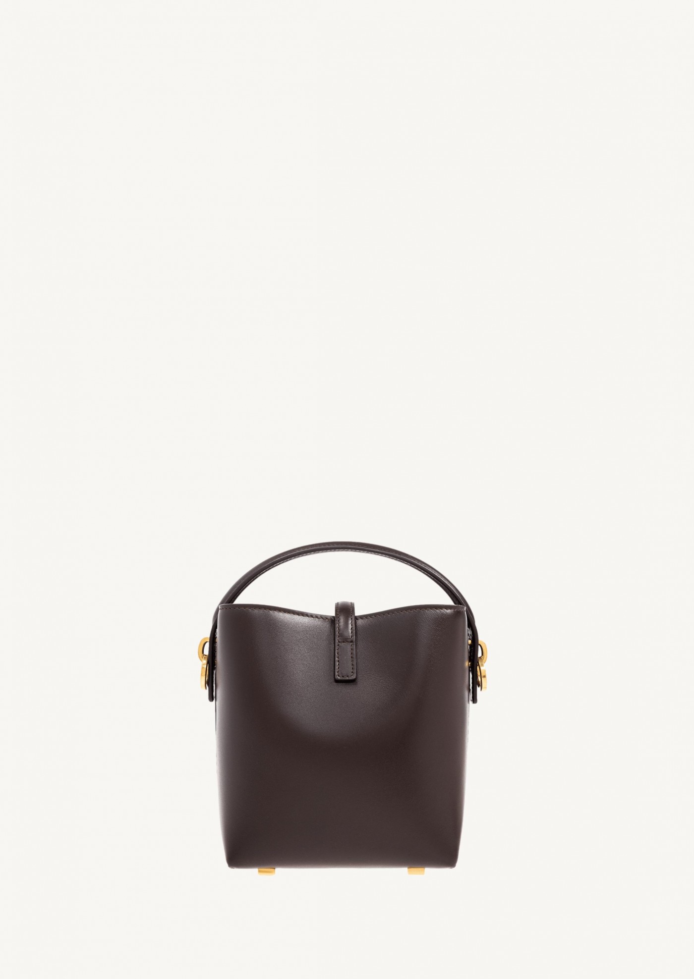 Le 37 mini en cuir brillant marron