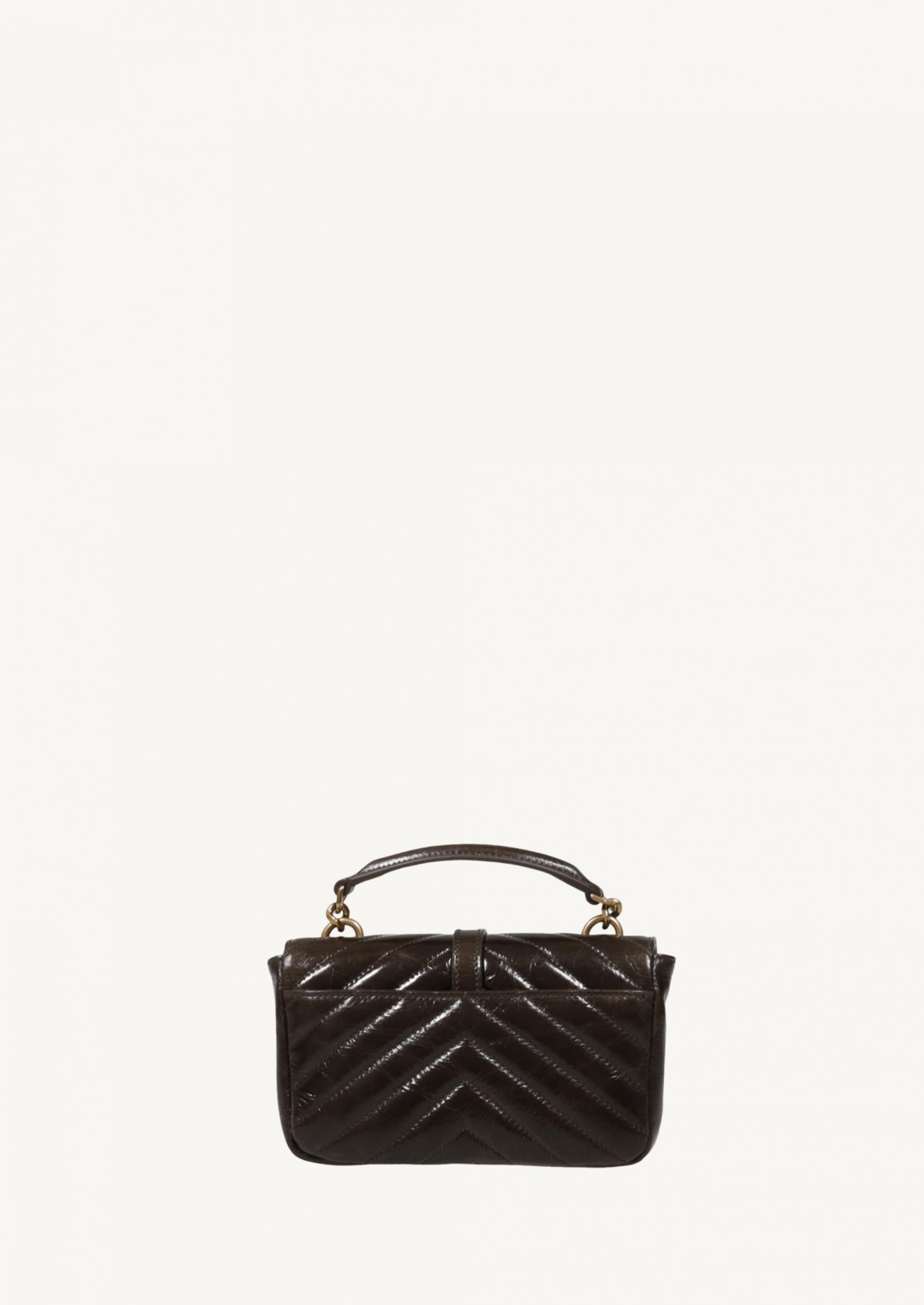 Mini college en cuir brillant ocean musk