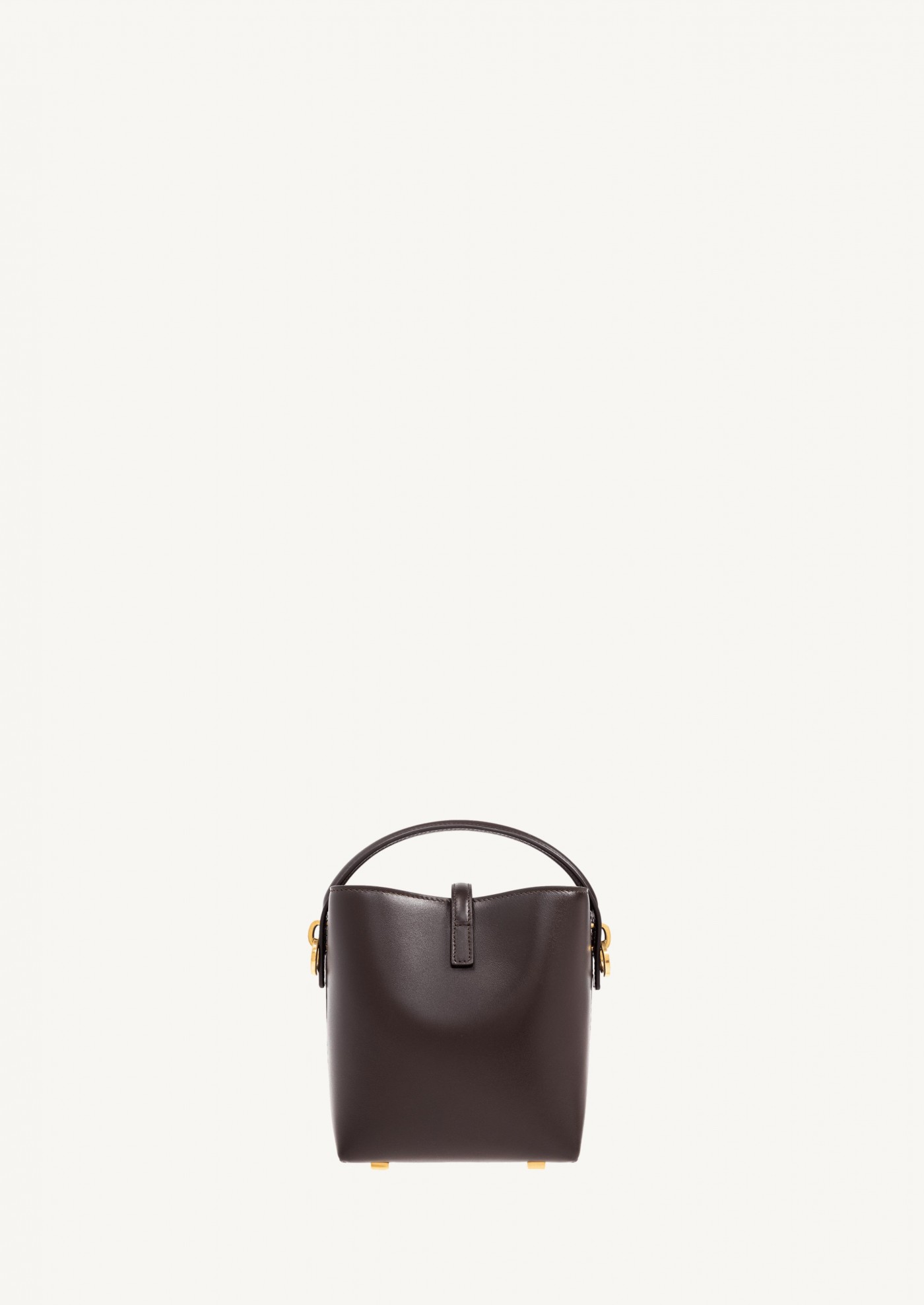 Le 37 mini en cuir brillant marron