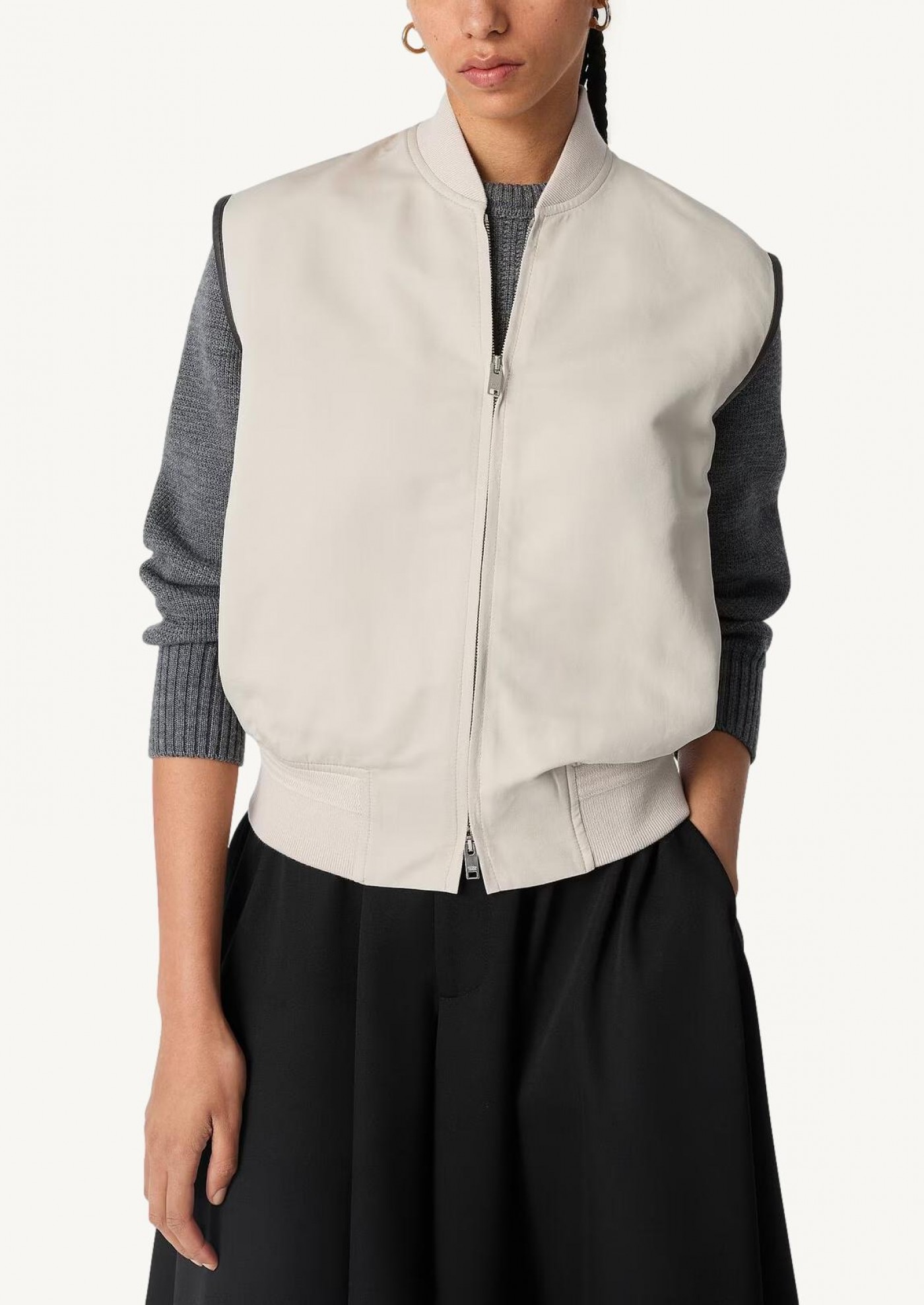 Waistcoat in cotton and silk twill