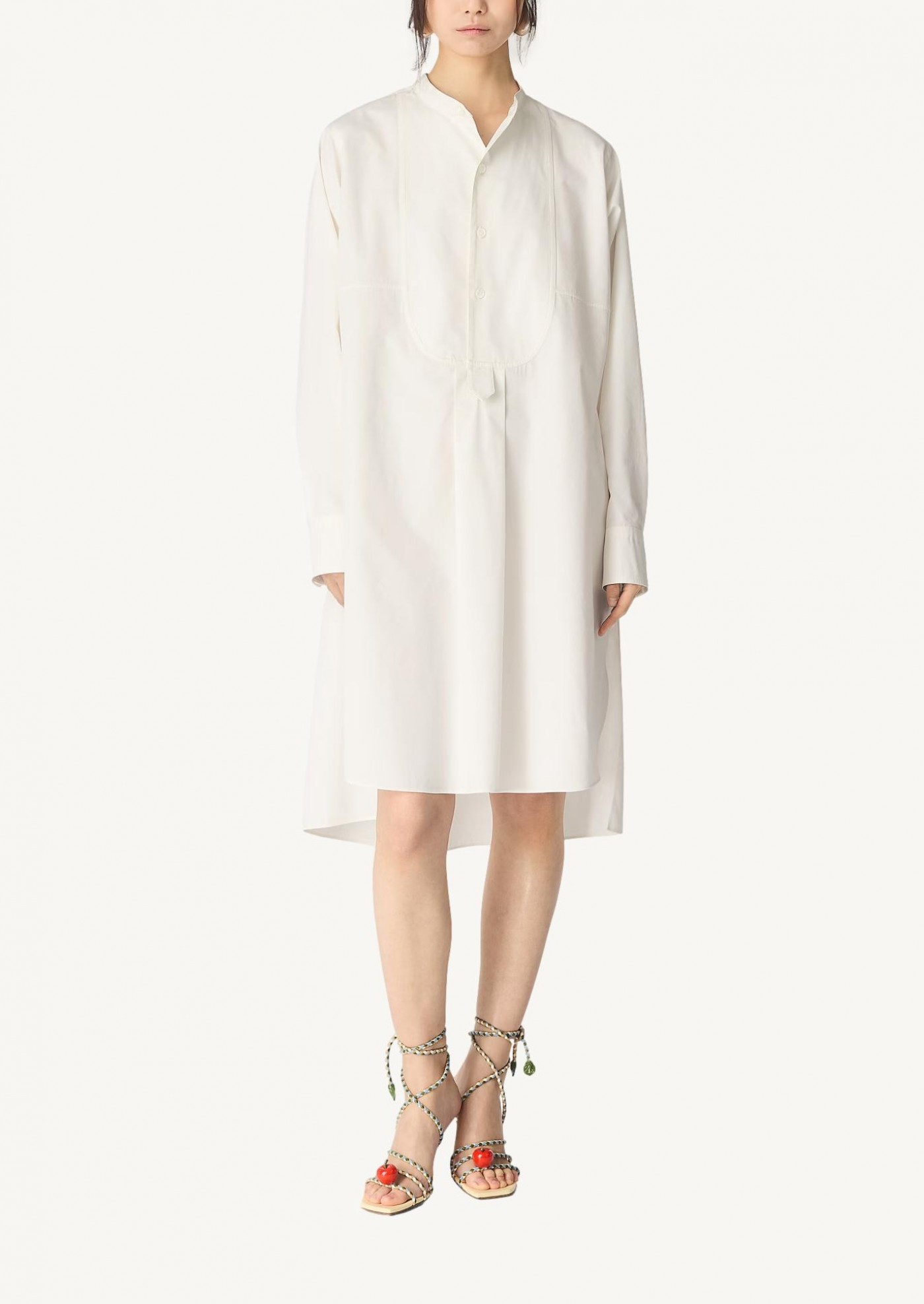 Compact chalk cotton dress Bottega Veneta