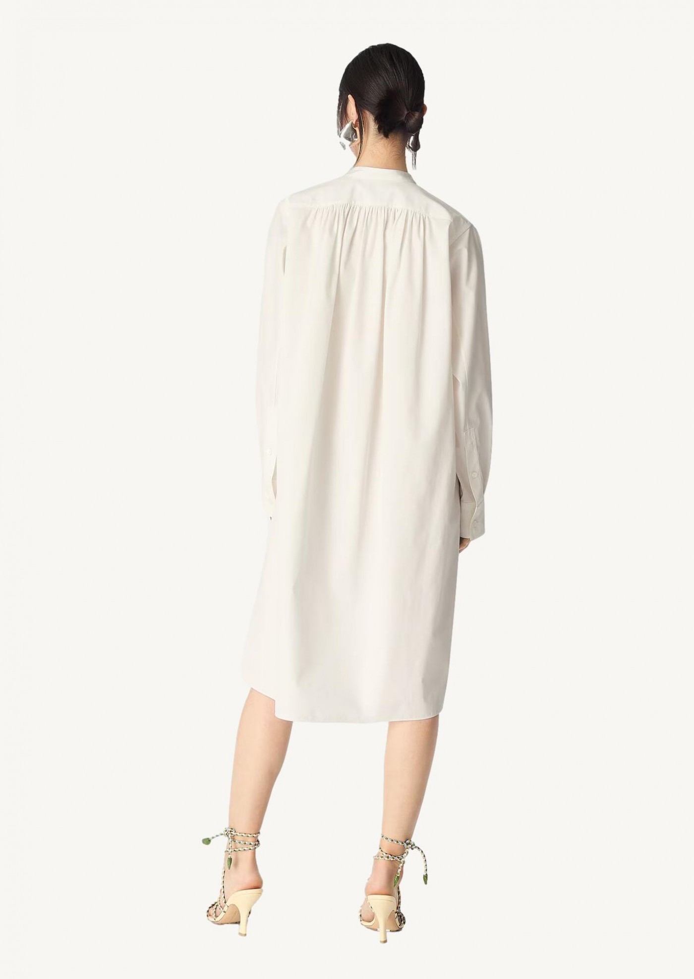 Compact chalk cotton dress Bottega Veneta