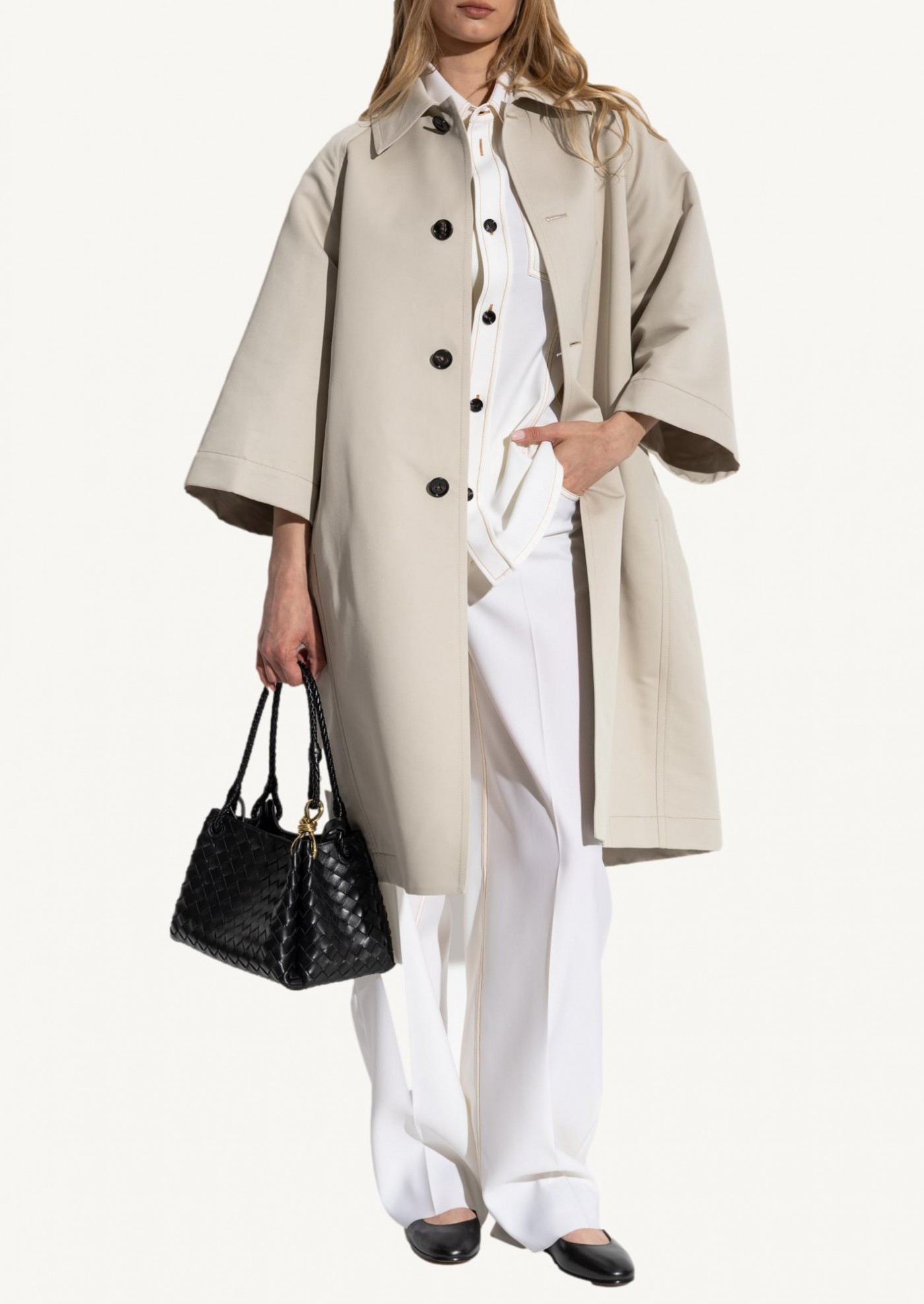 Manteau ample grey putty