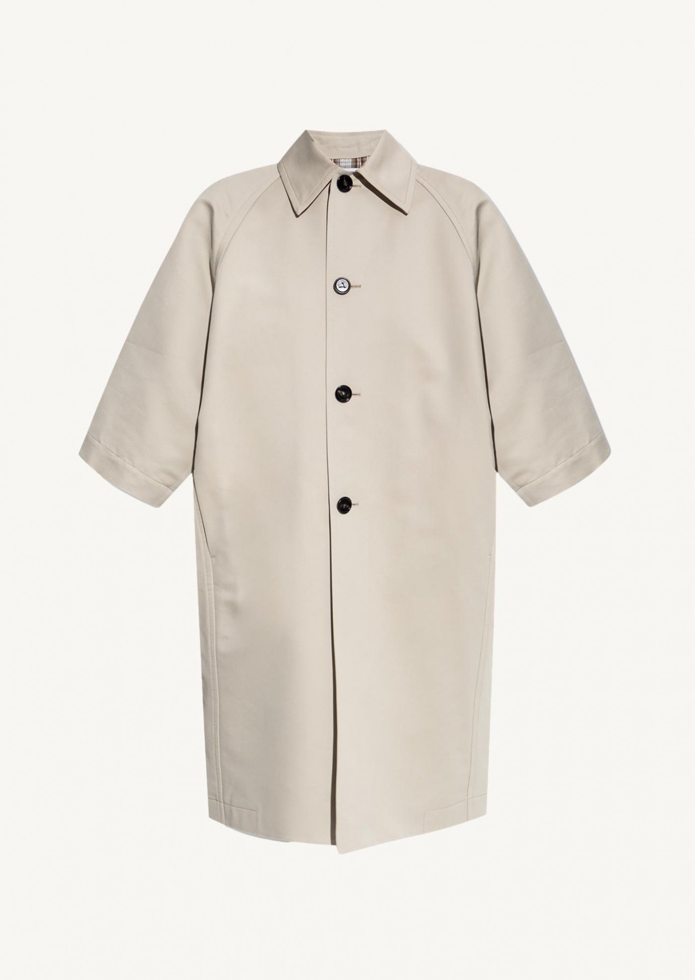 Loose-fitting coat grey putty