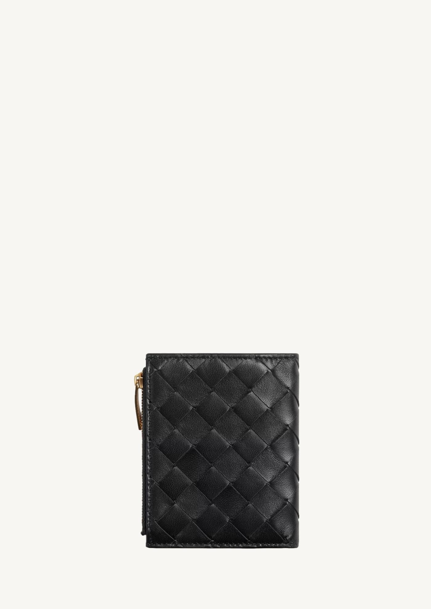 Wallet Bi-Fold Intrecciato small size black