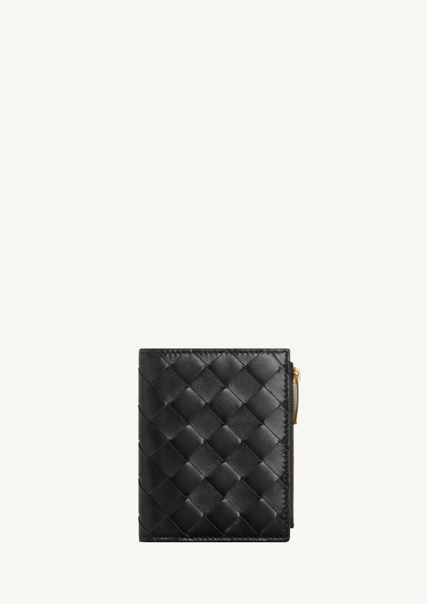 Wallet Bi-Fold Intrecciato small size black