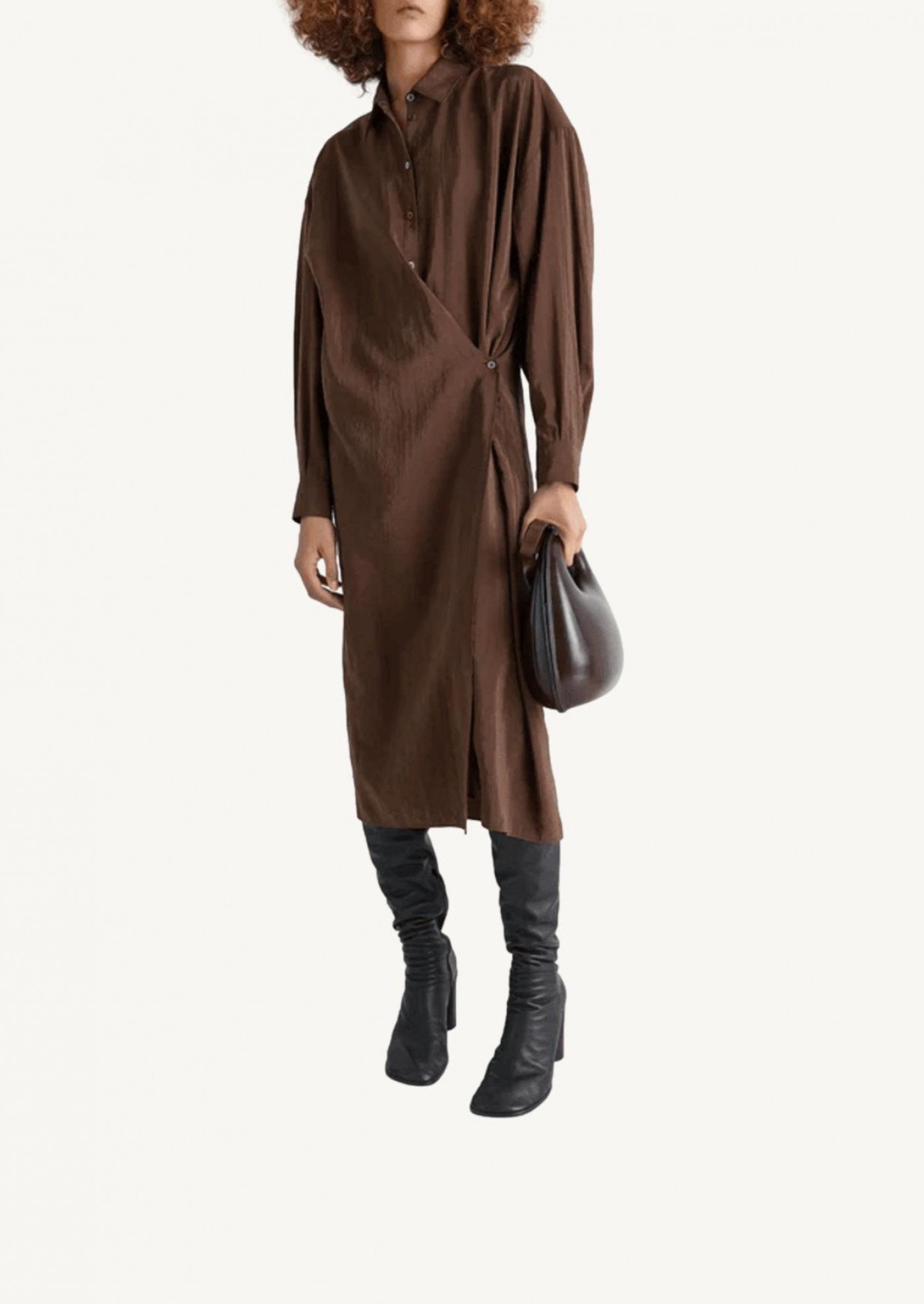 Brown twisted dress