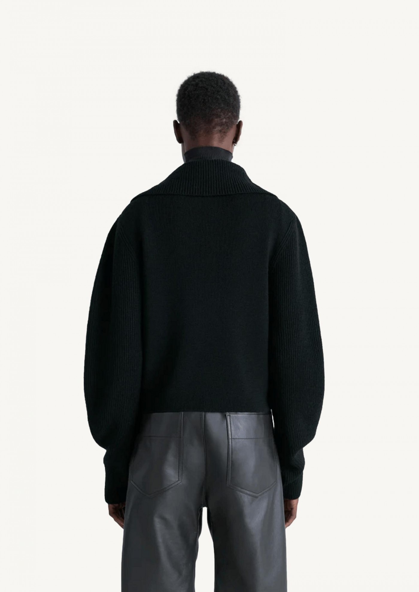 Pull zippée noir Lemaire Pull zippée noir Lemaire