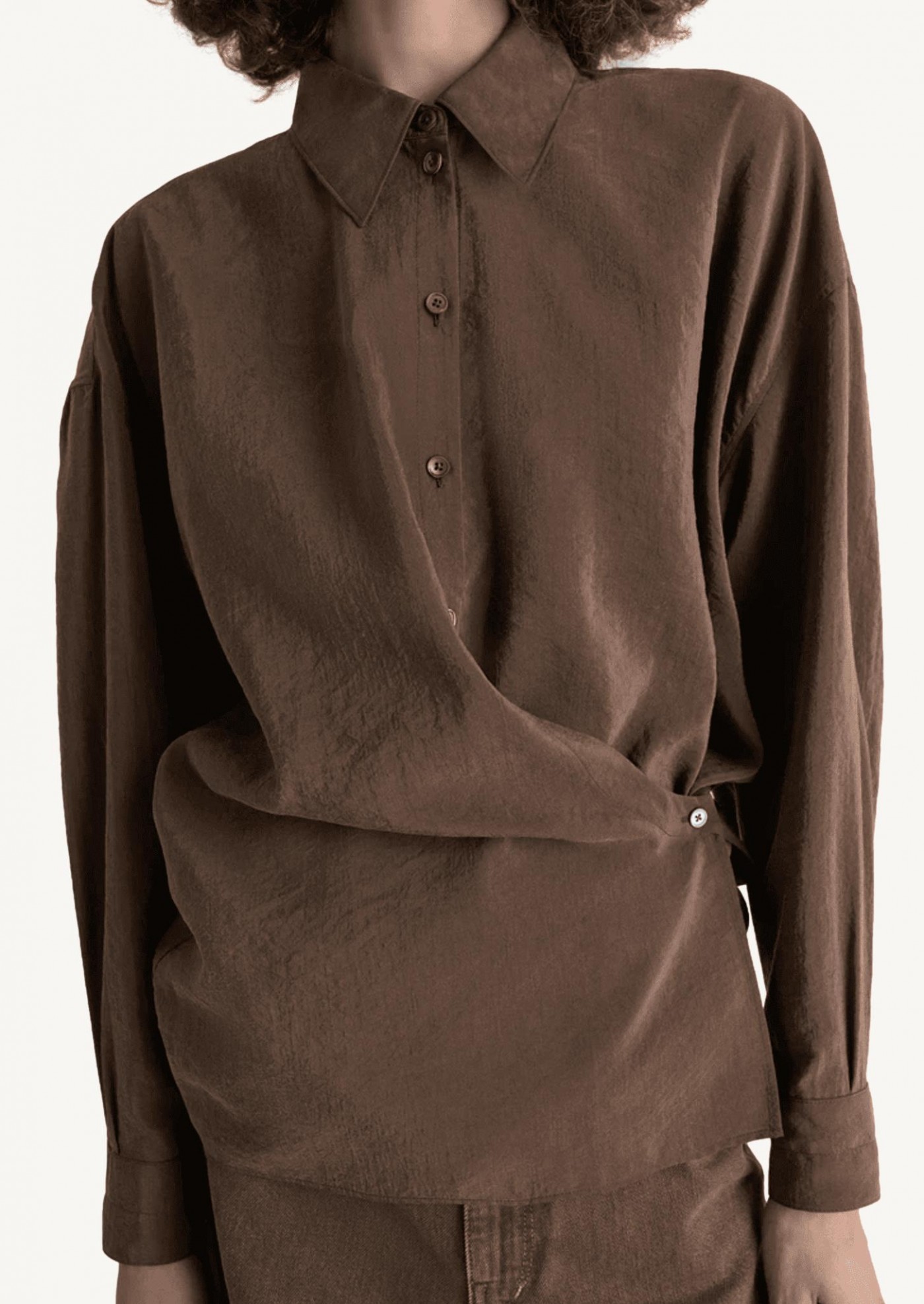 Brown twisted shirt