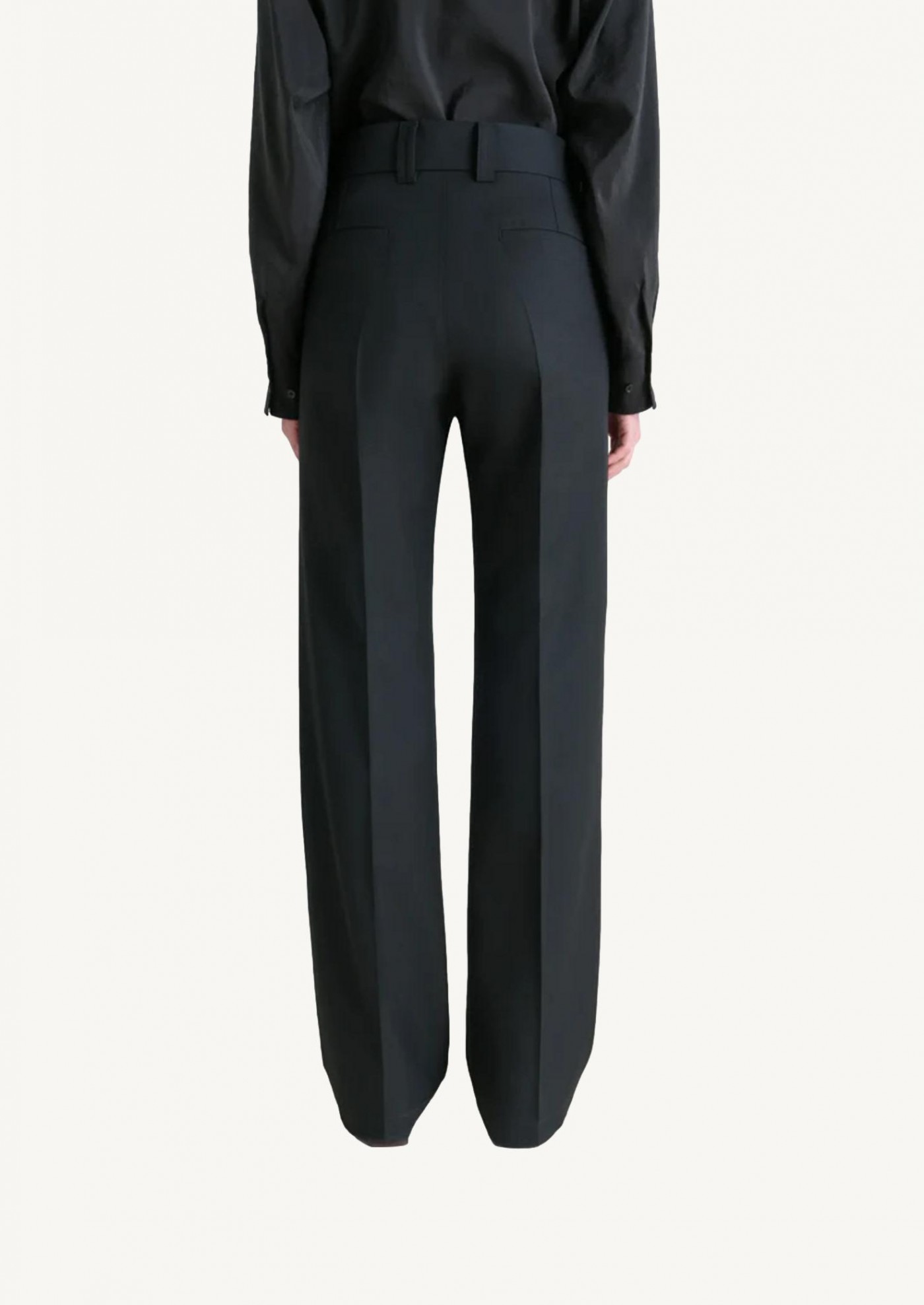 Pantalon tailleur droit marine melange Lemaire