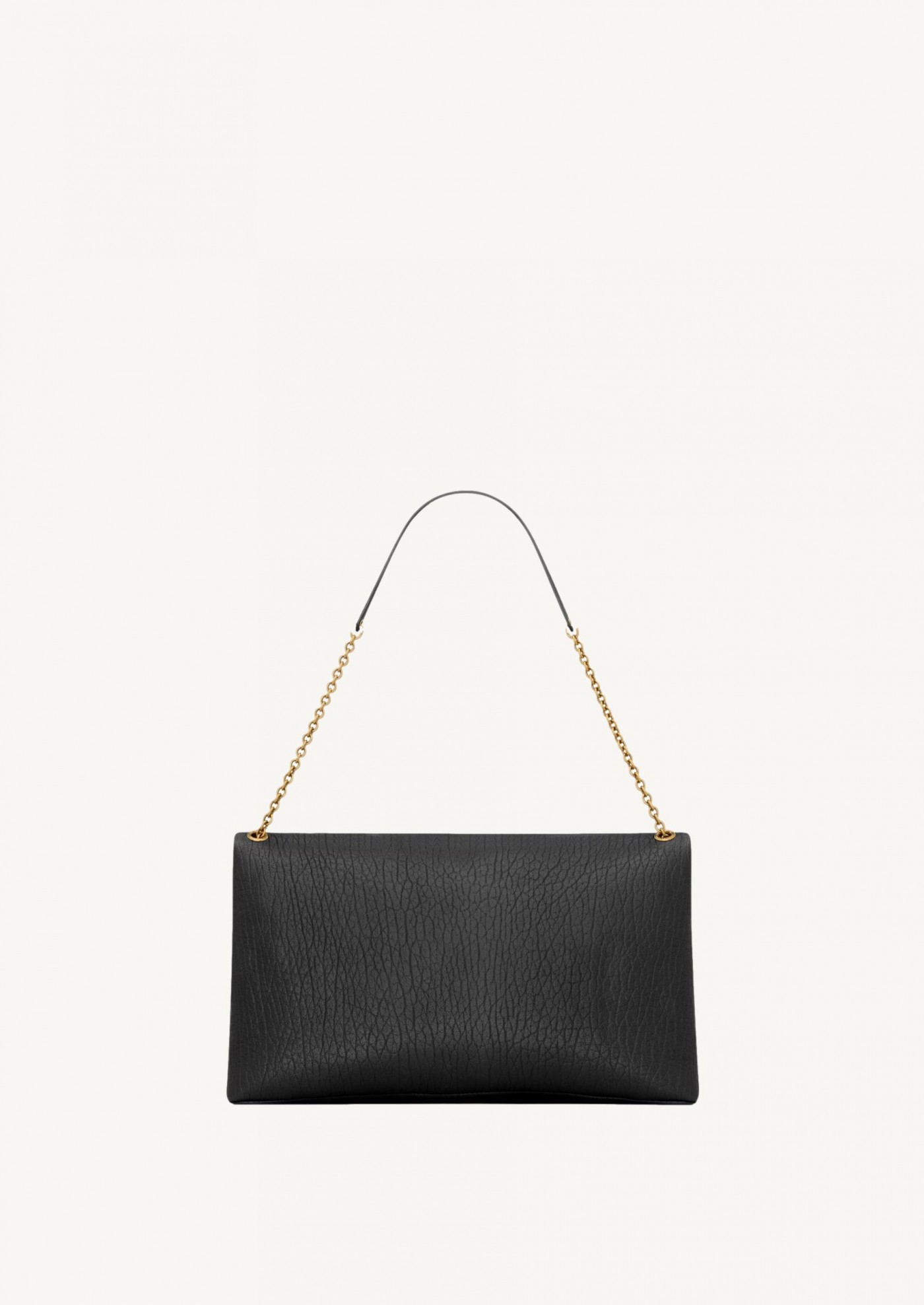 Cassandre xxl pochette à chaine en cuir d'agneau noire