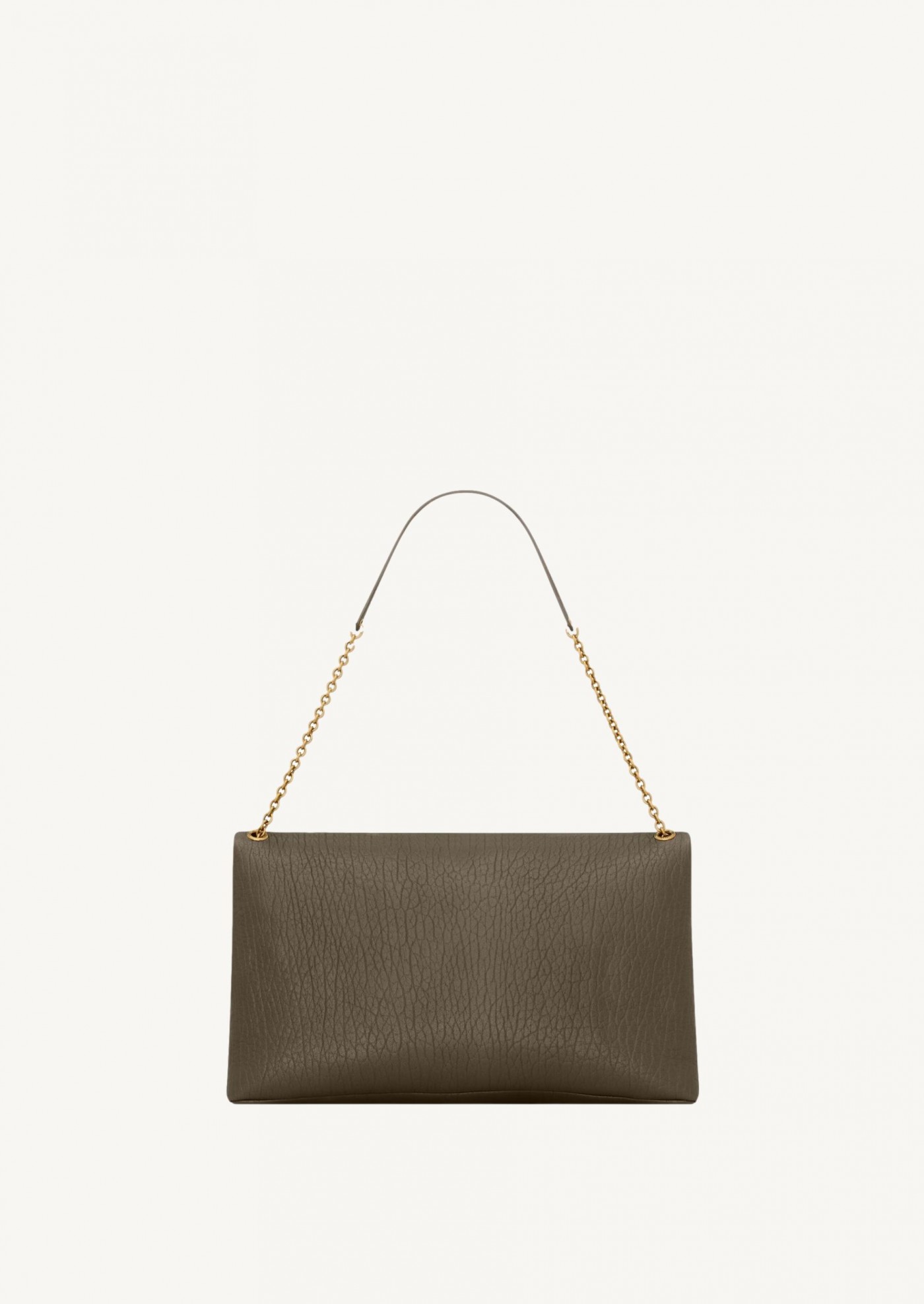 Cassandre xxl pochette à chaine en cuir d'agneau kaki