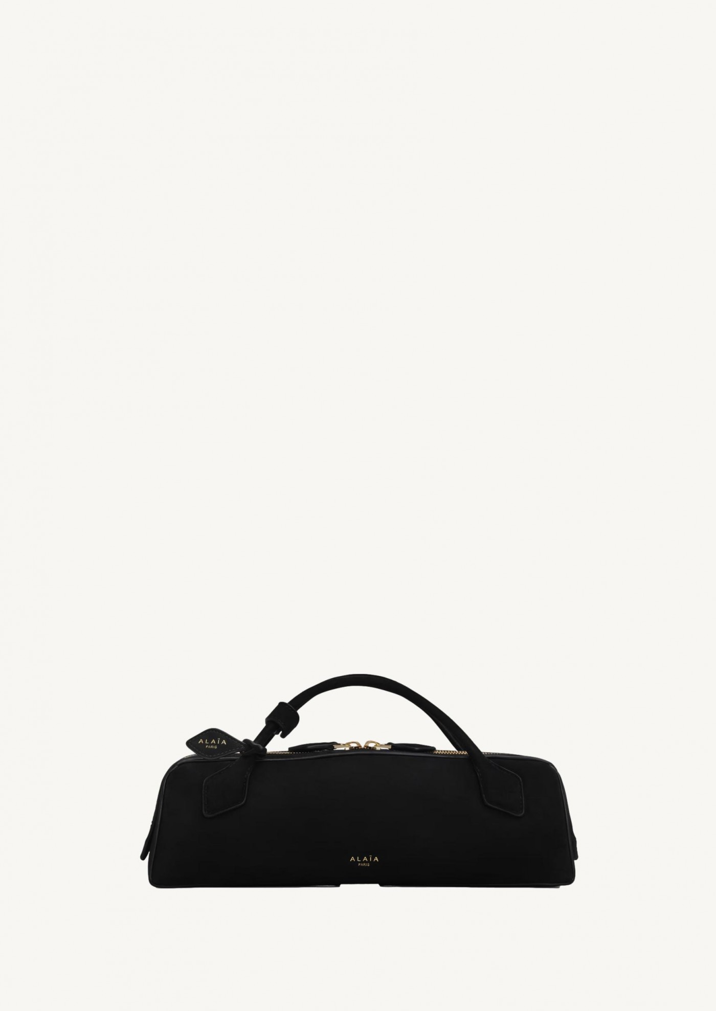 The Teckel suede clutch bag