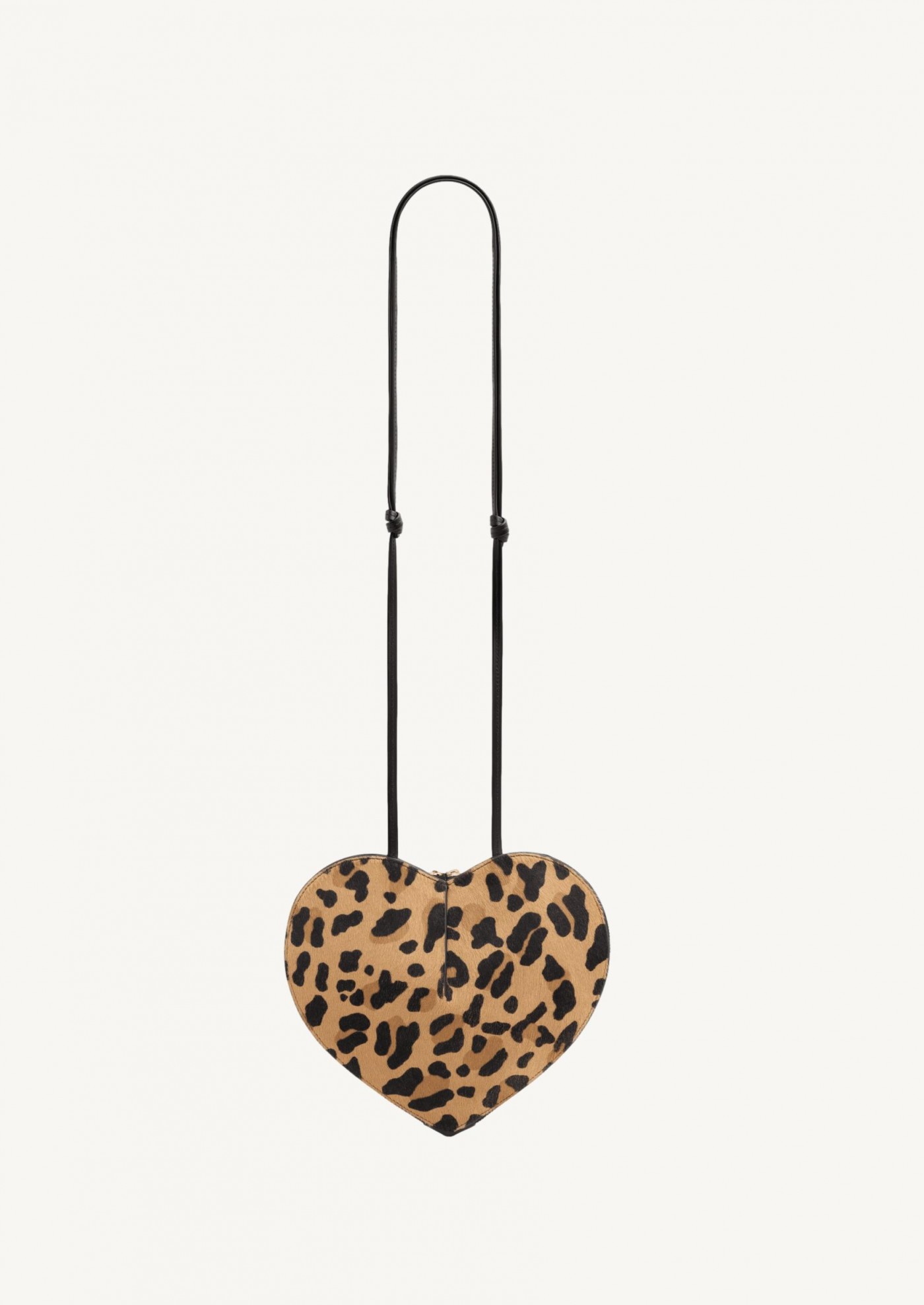 Leopard pony leather heart
