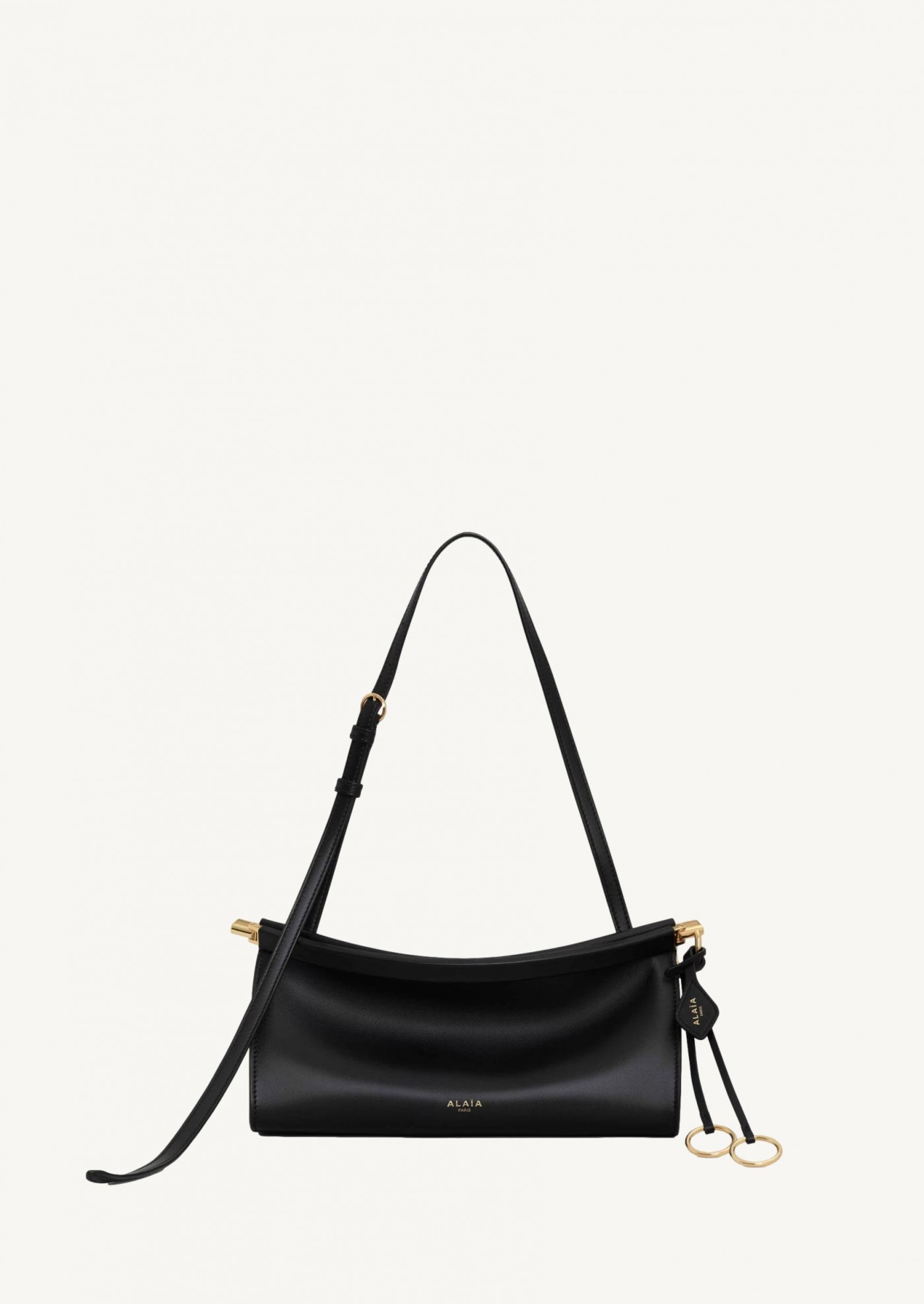 The East West small black leather