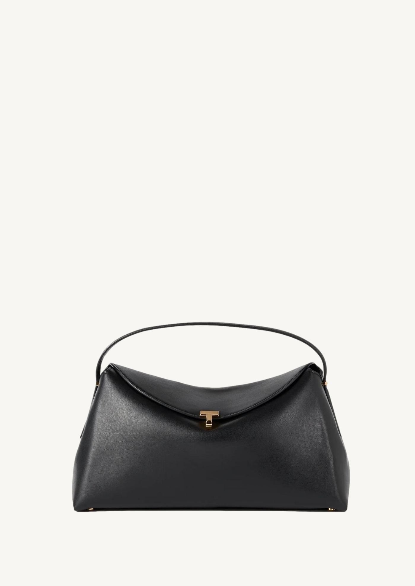 T-Lock black smooth leather Totême