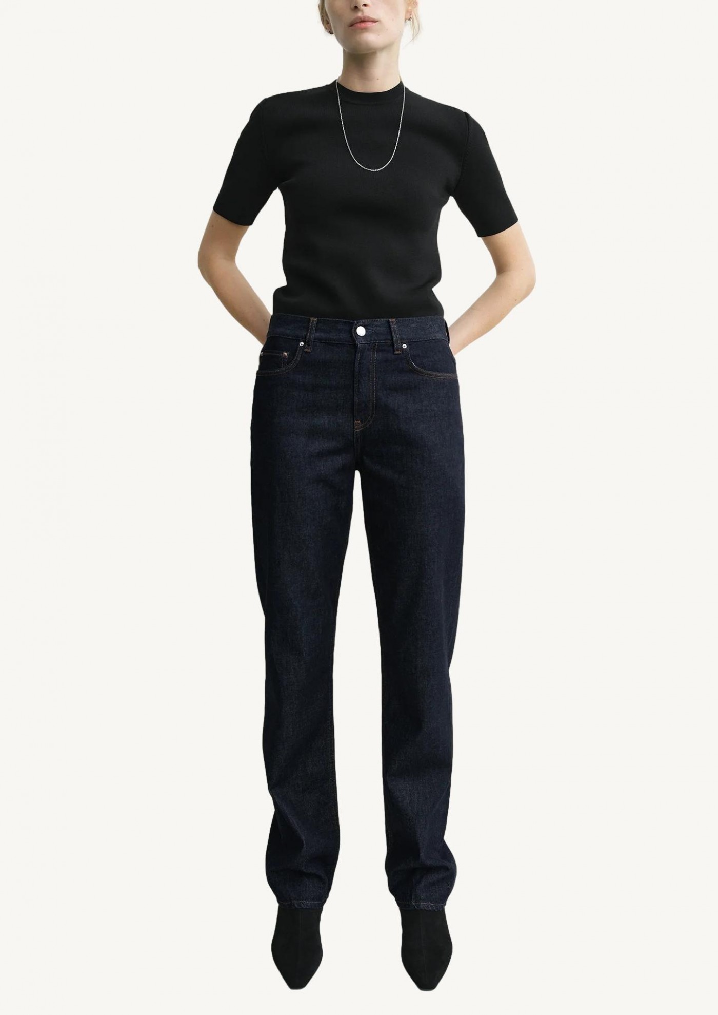 Jean droit indigo