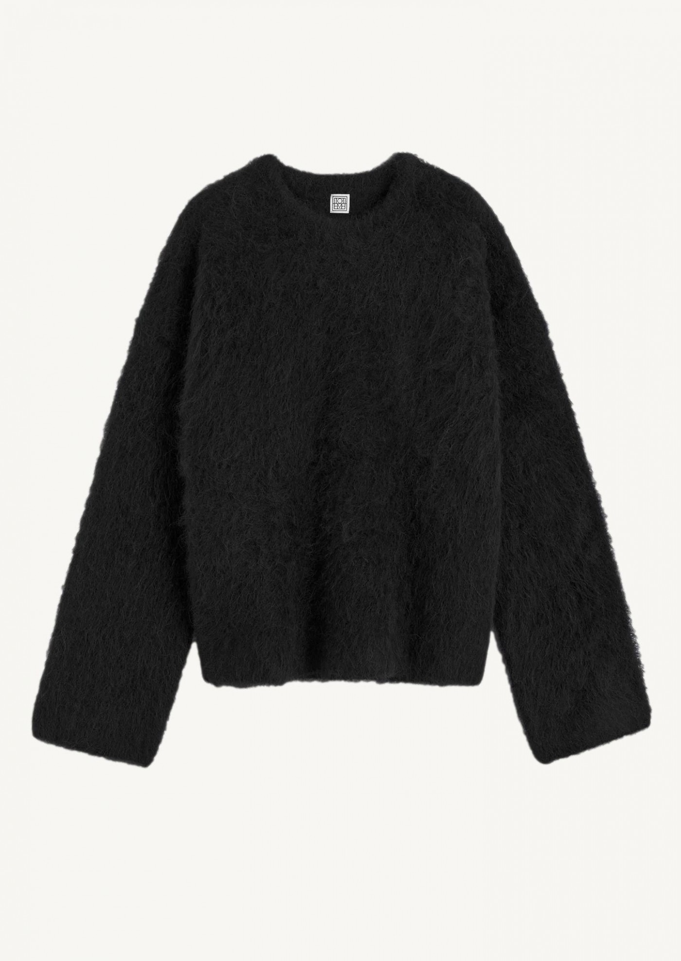 Boxy alpaca knit black