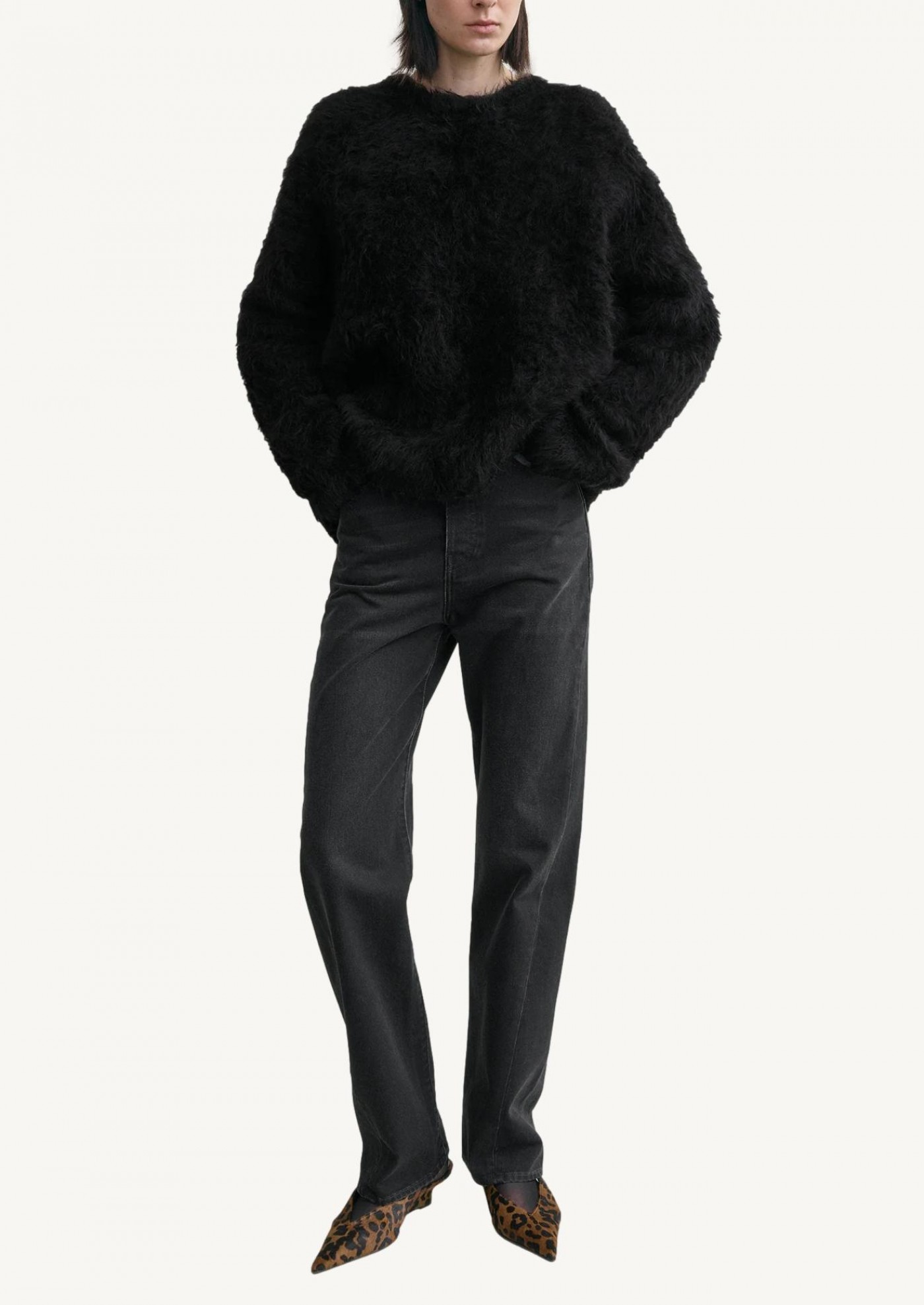 Pull en alpaga noir