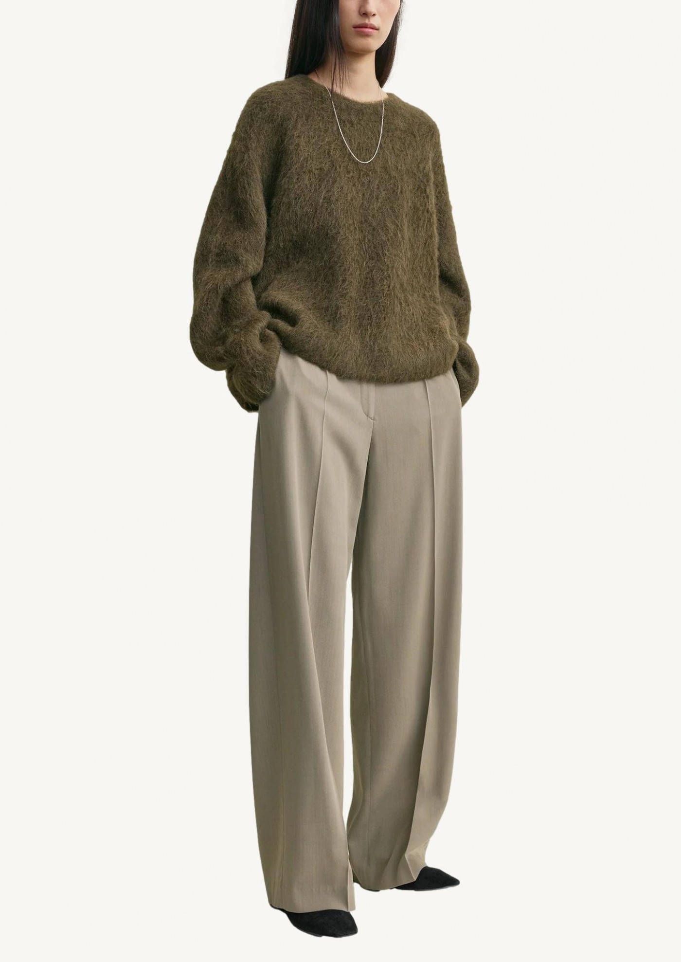 Boxy alpaca knit pepper