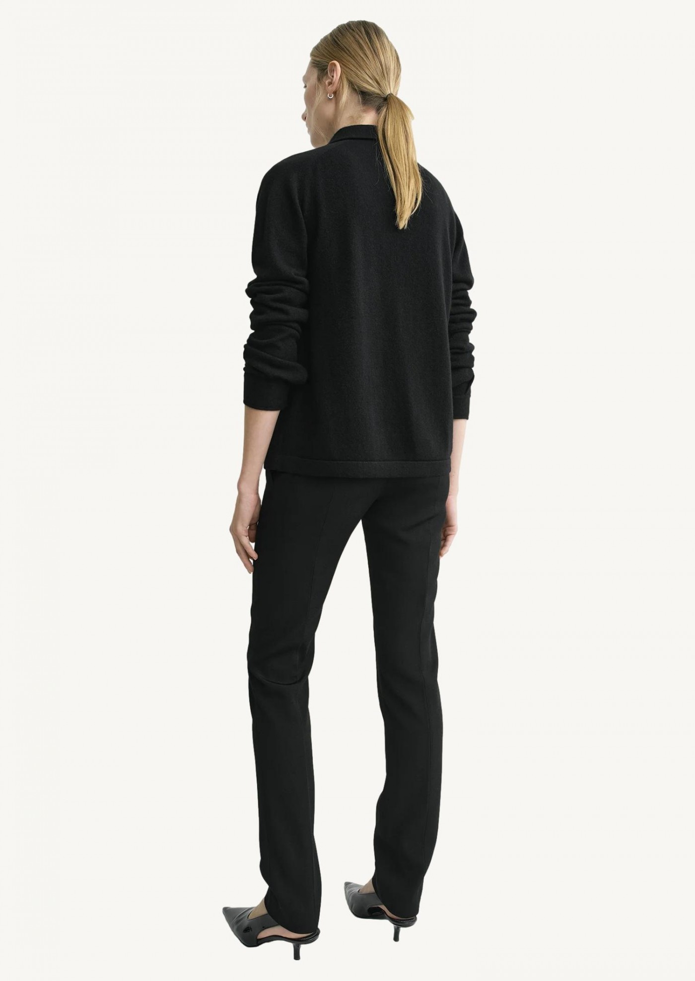 Cashmere cardigan dark black Totême
