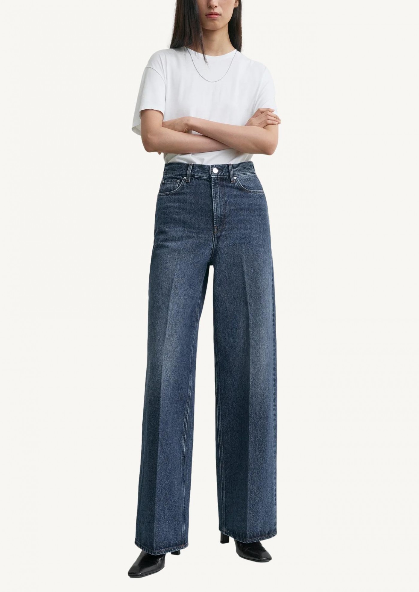 Jean large bleu foncé
