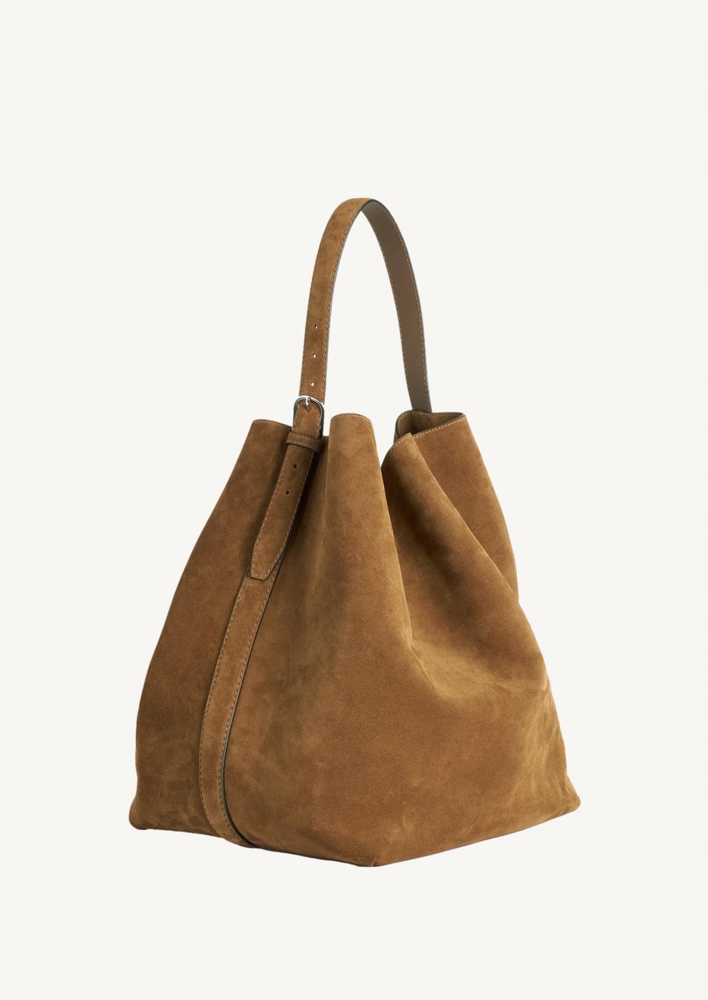 Sac fourre-tout en daim avec ceinture tan