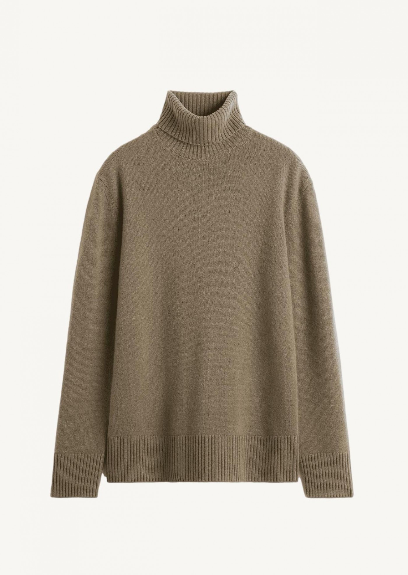 Col roulé classique en cachemire noisette