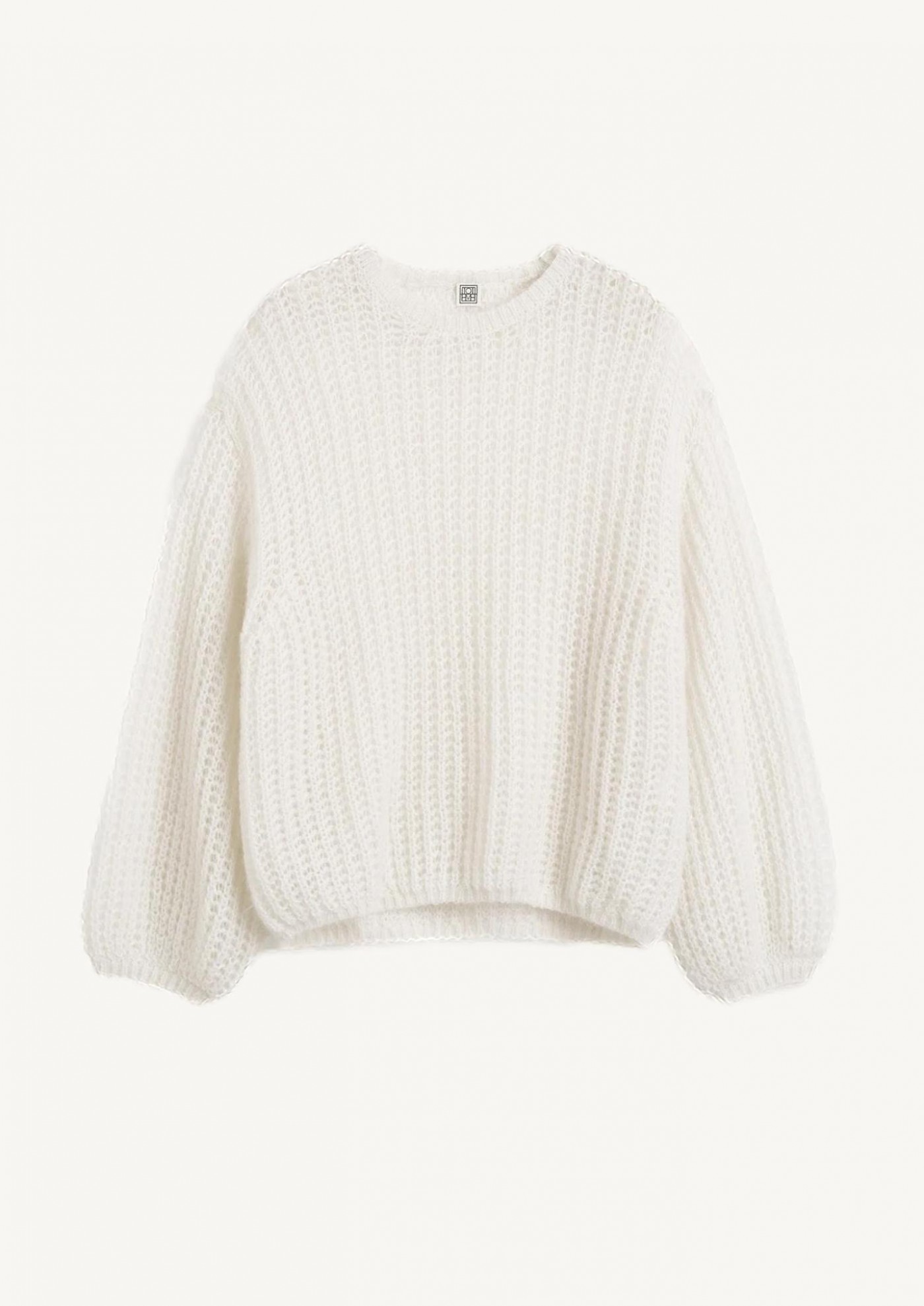Tricot bouffant blanc cassé