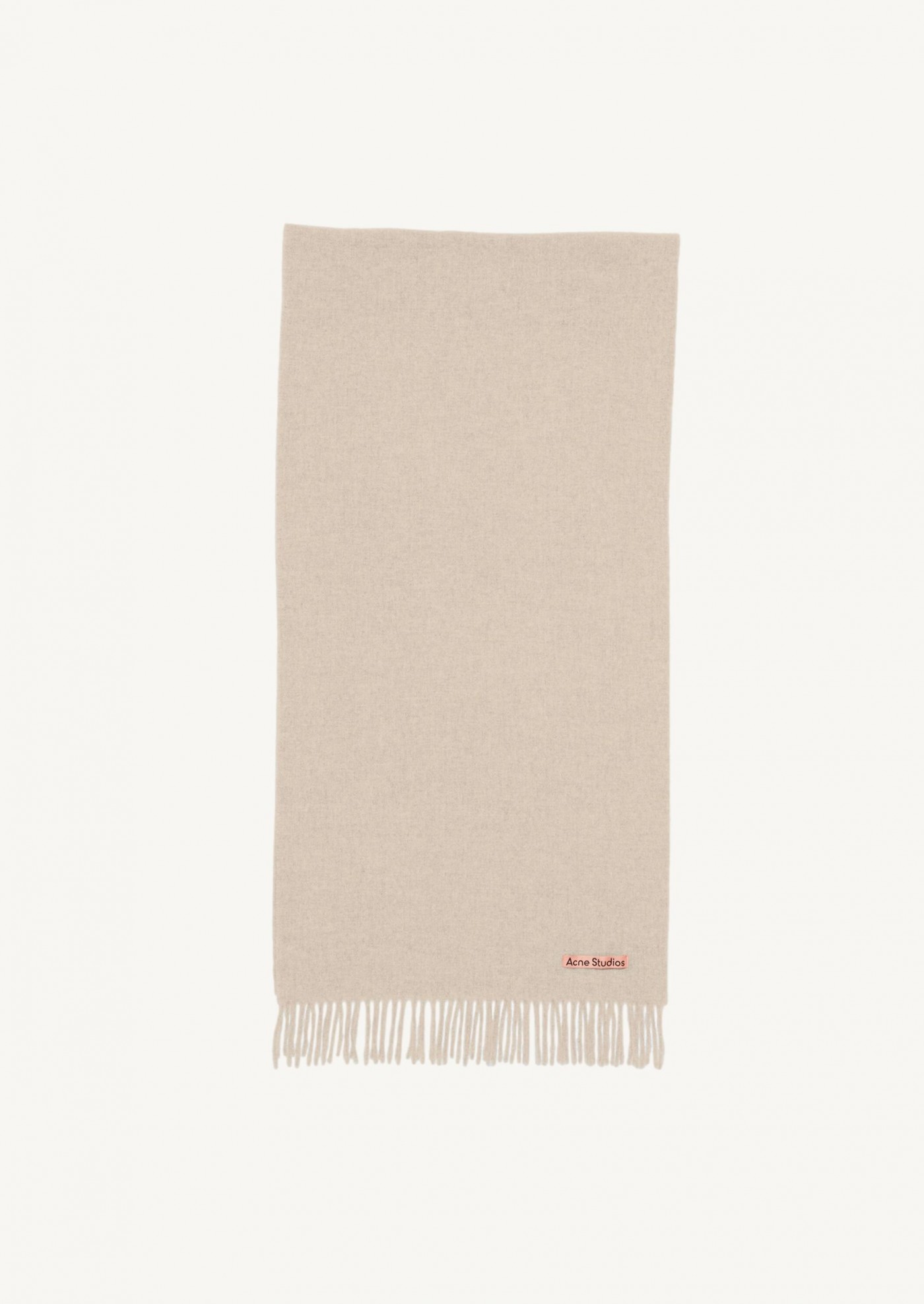 Fine wool scarf with fringes grey