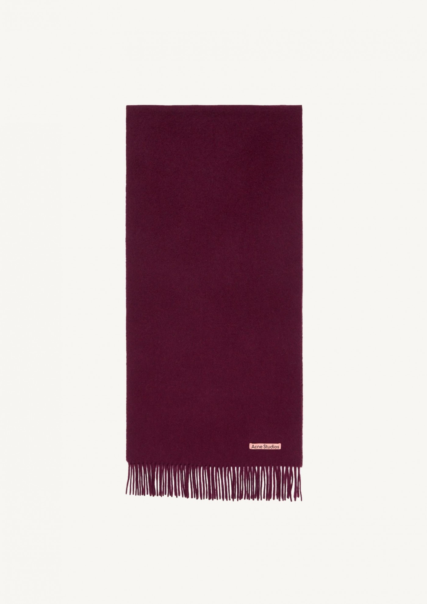 Fine wool scarf with fringes grey