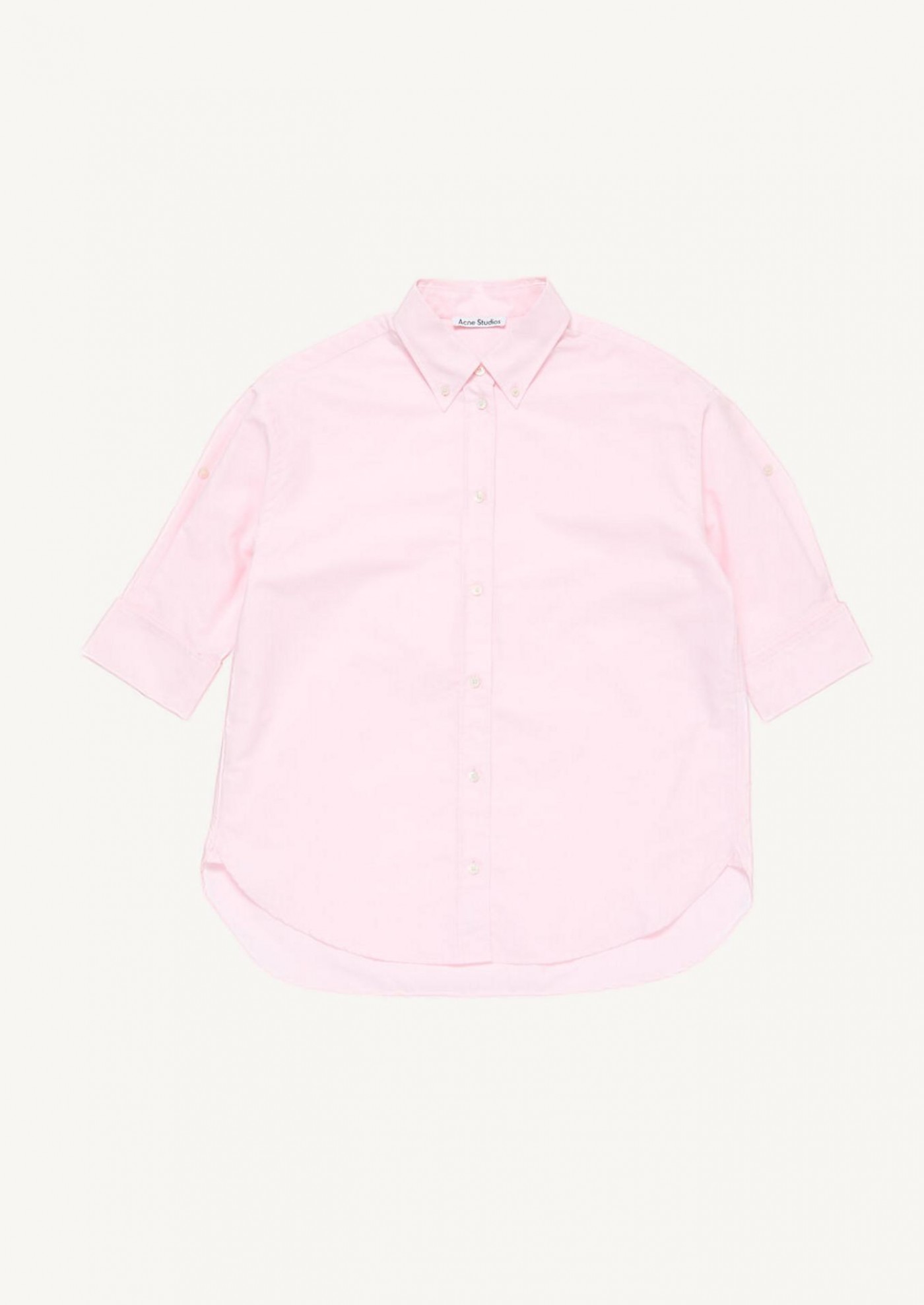 Pink button-down shirt
