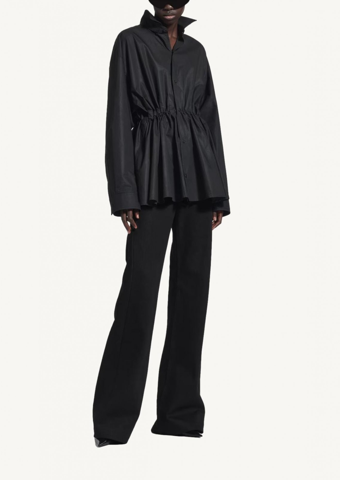 Black Hourglass Shirt Dress Balenciaga Black Hourglass Shirt Dress Balenciaga
