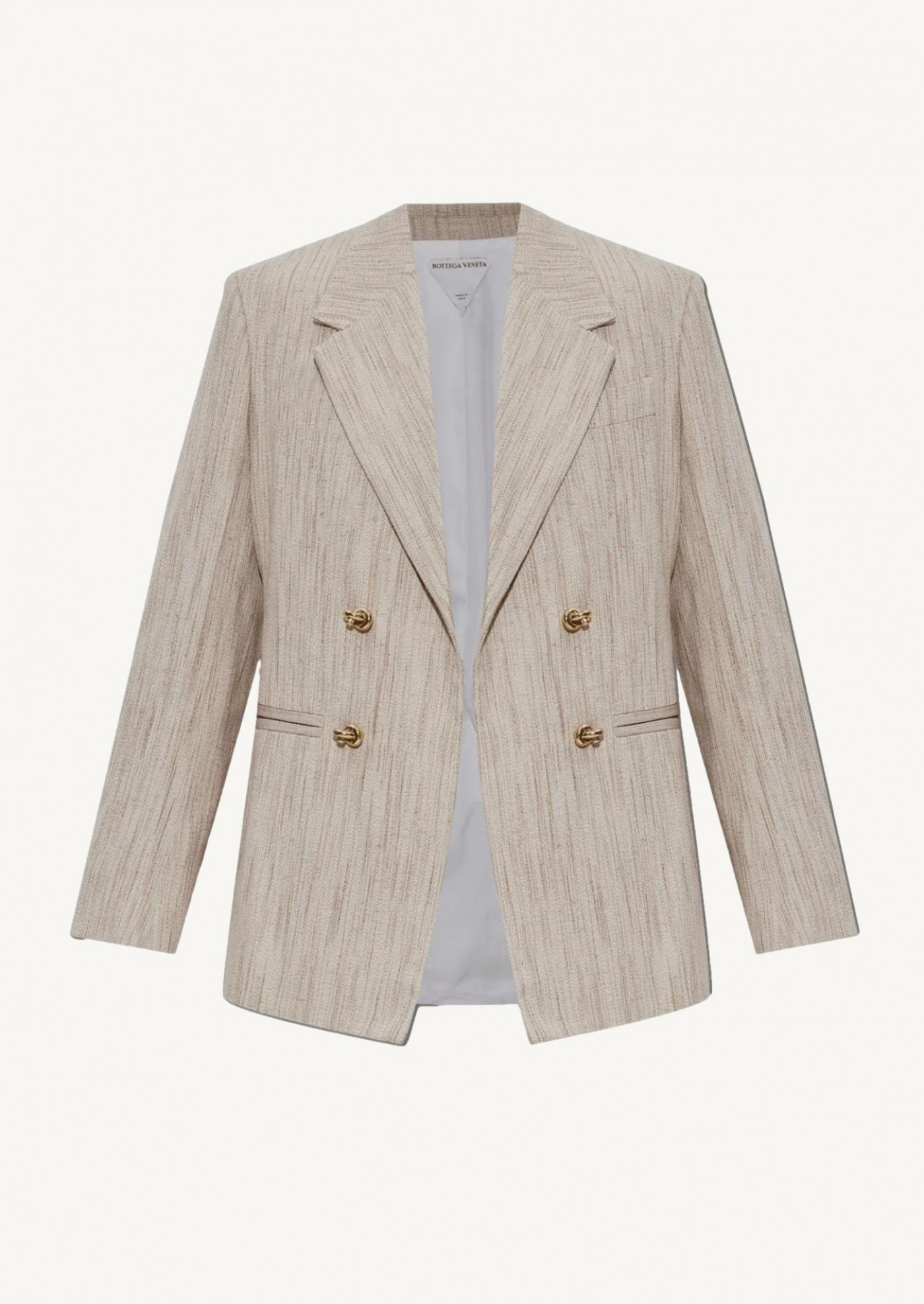 Grey putty silk and viscose jacket