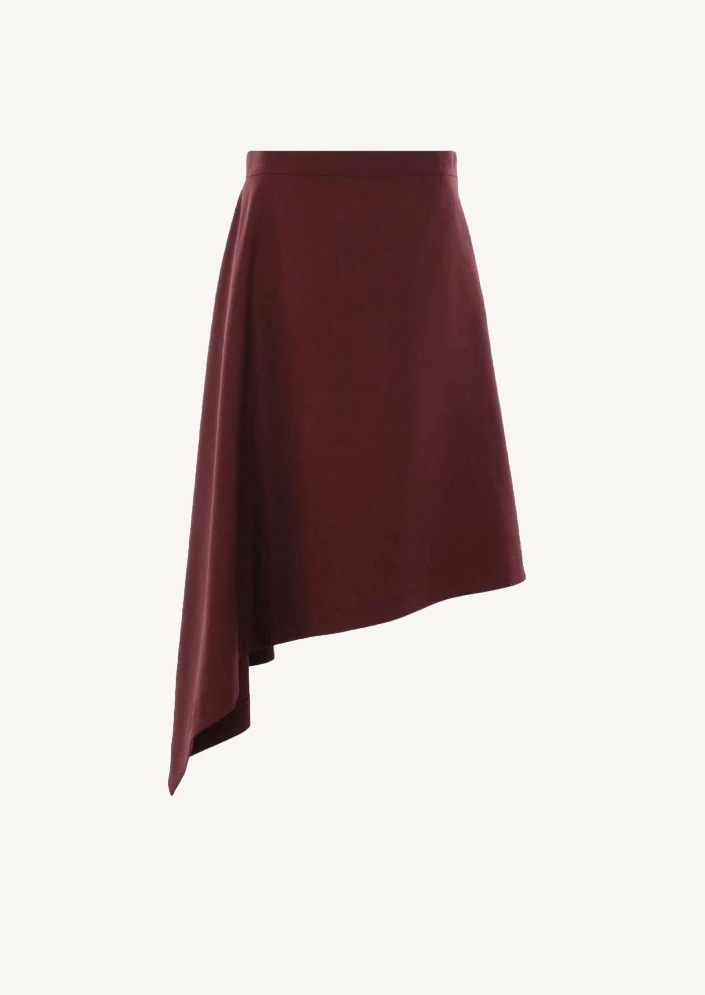 Subtly striped wool skirt