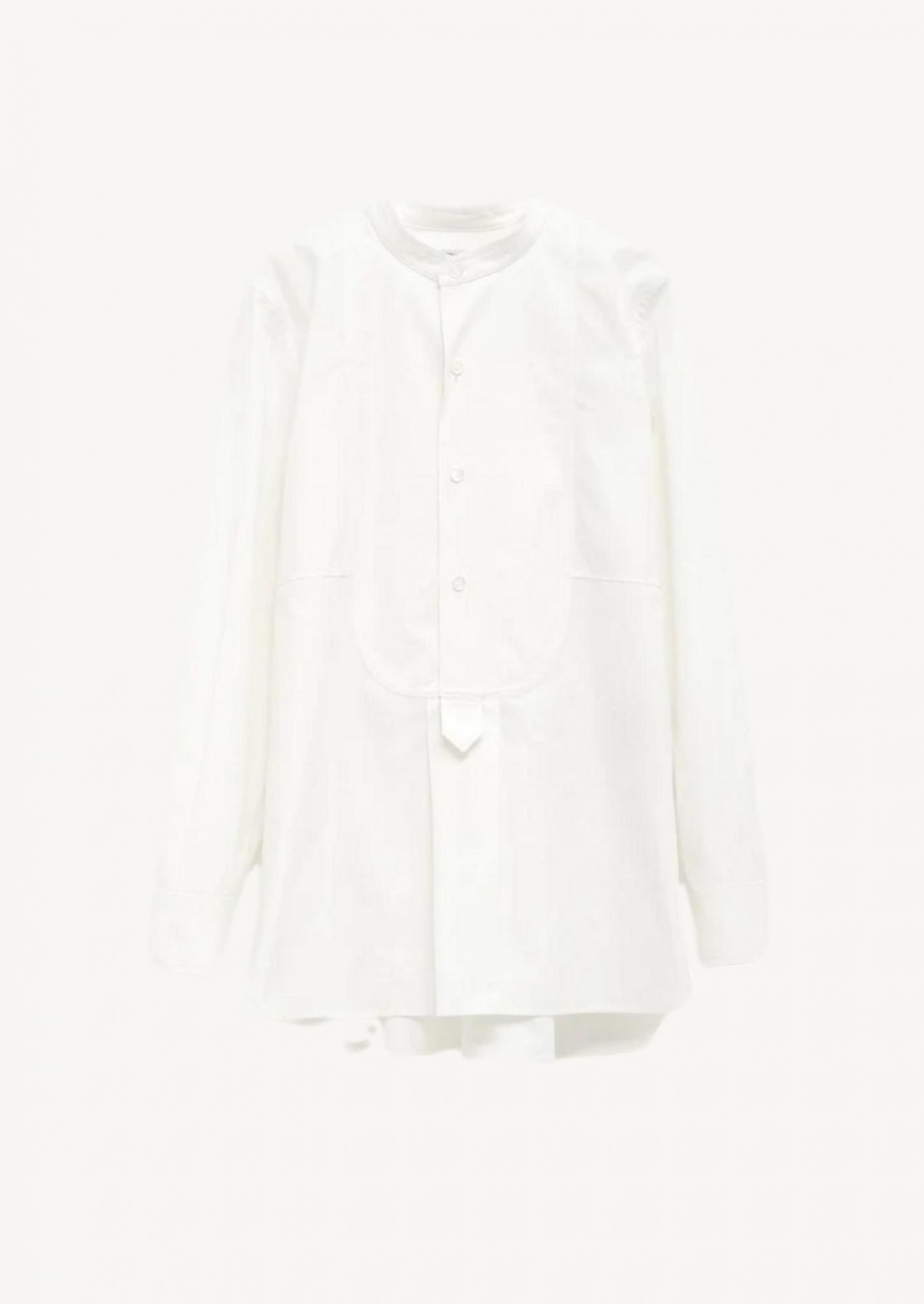 Compact chalk cotton shirt