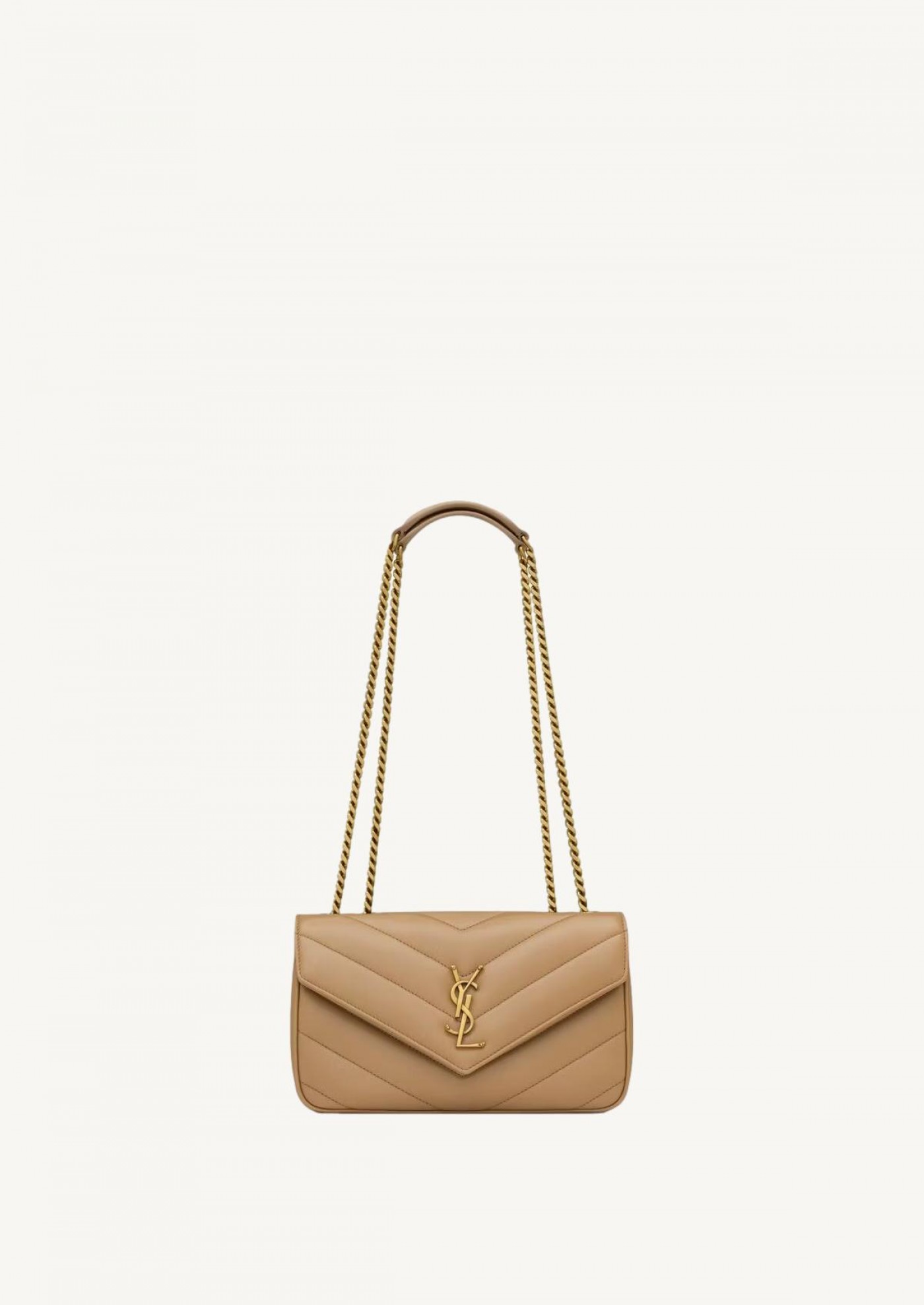 Small Loulou bag in natural tan