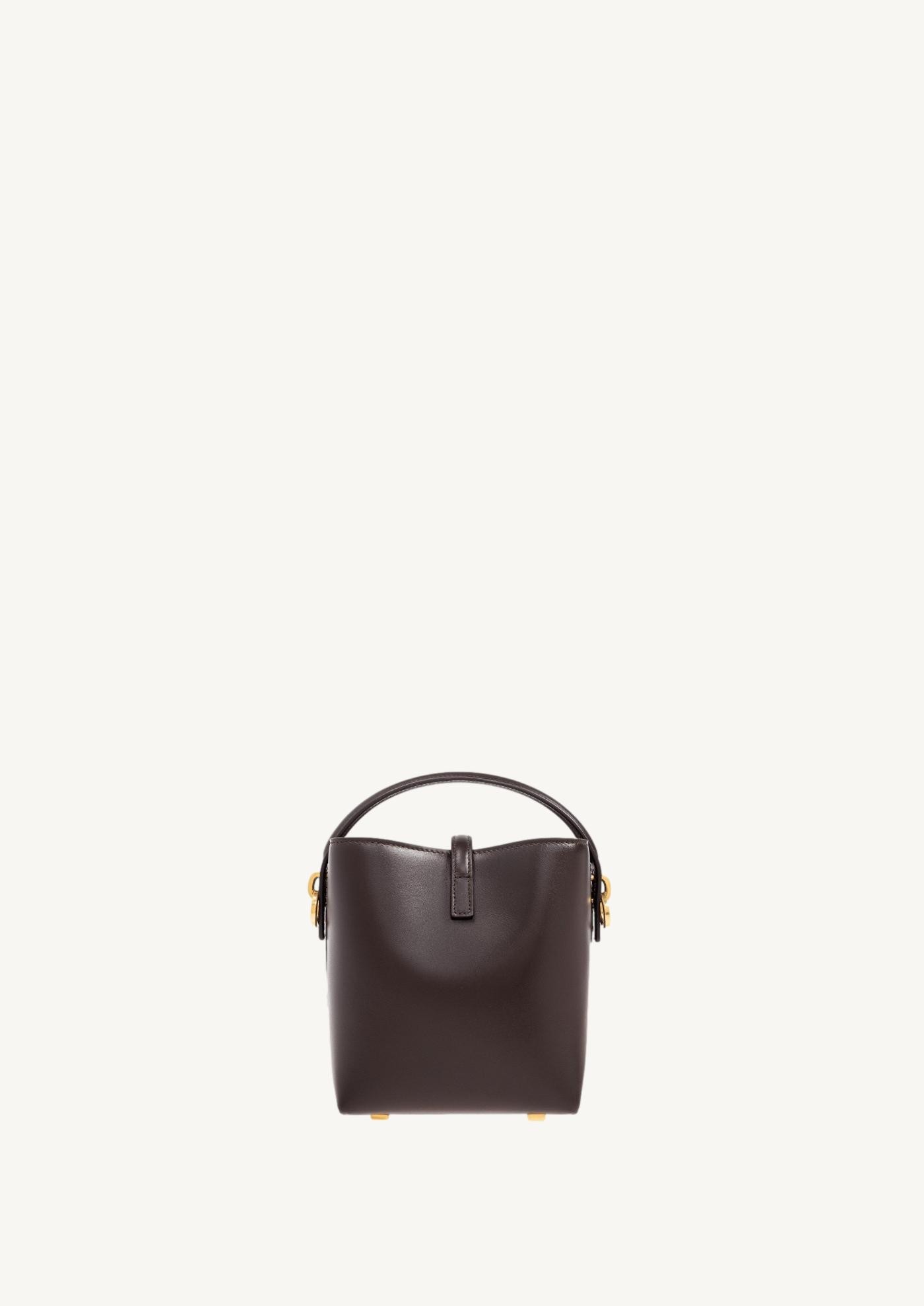Le 37 mini en cuir brillant marron
