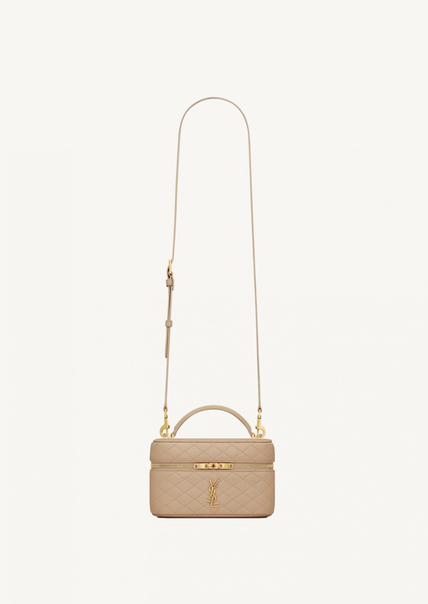 Gaby vanity in toffee lambskin leather