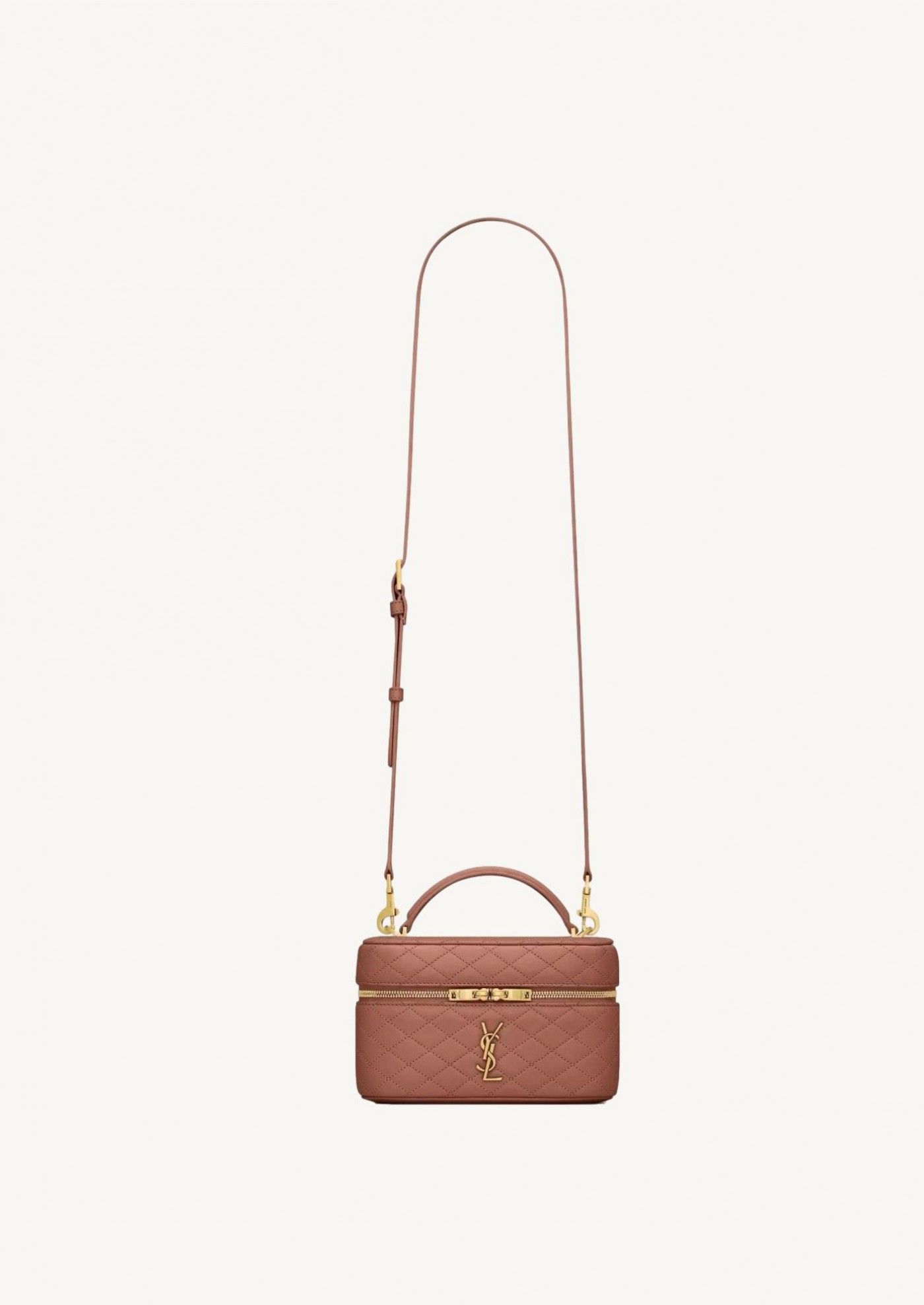 Gaby vanity bag in pink lambskin leather