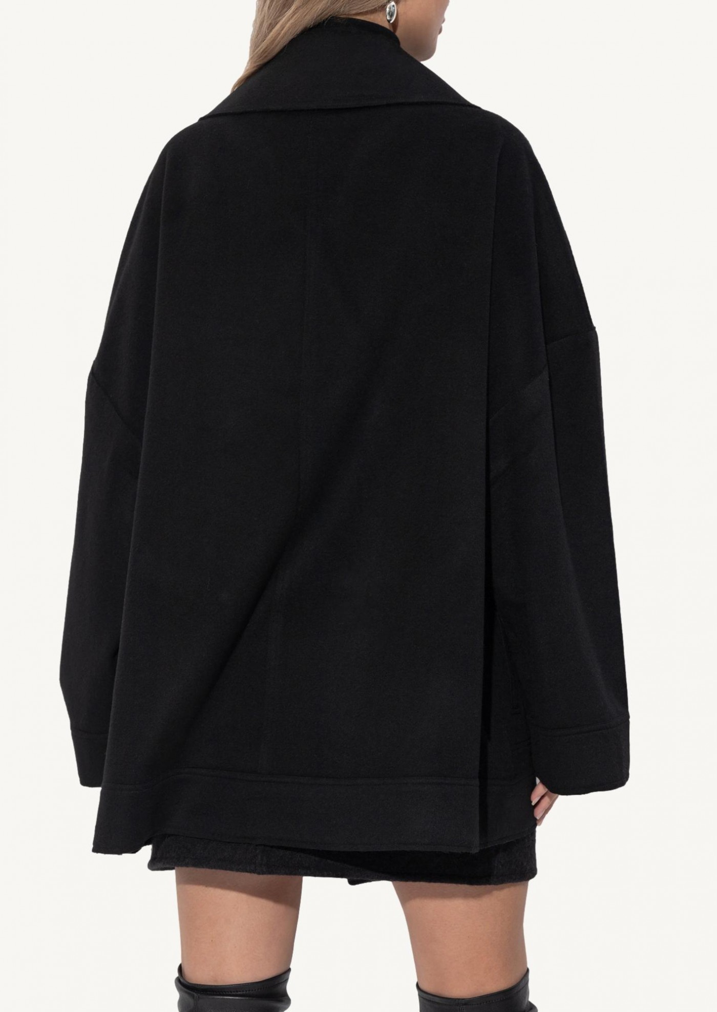 Short black wool coat Totême